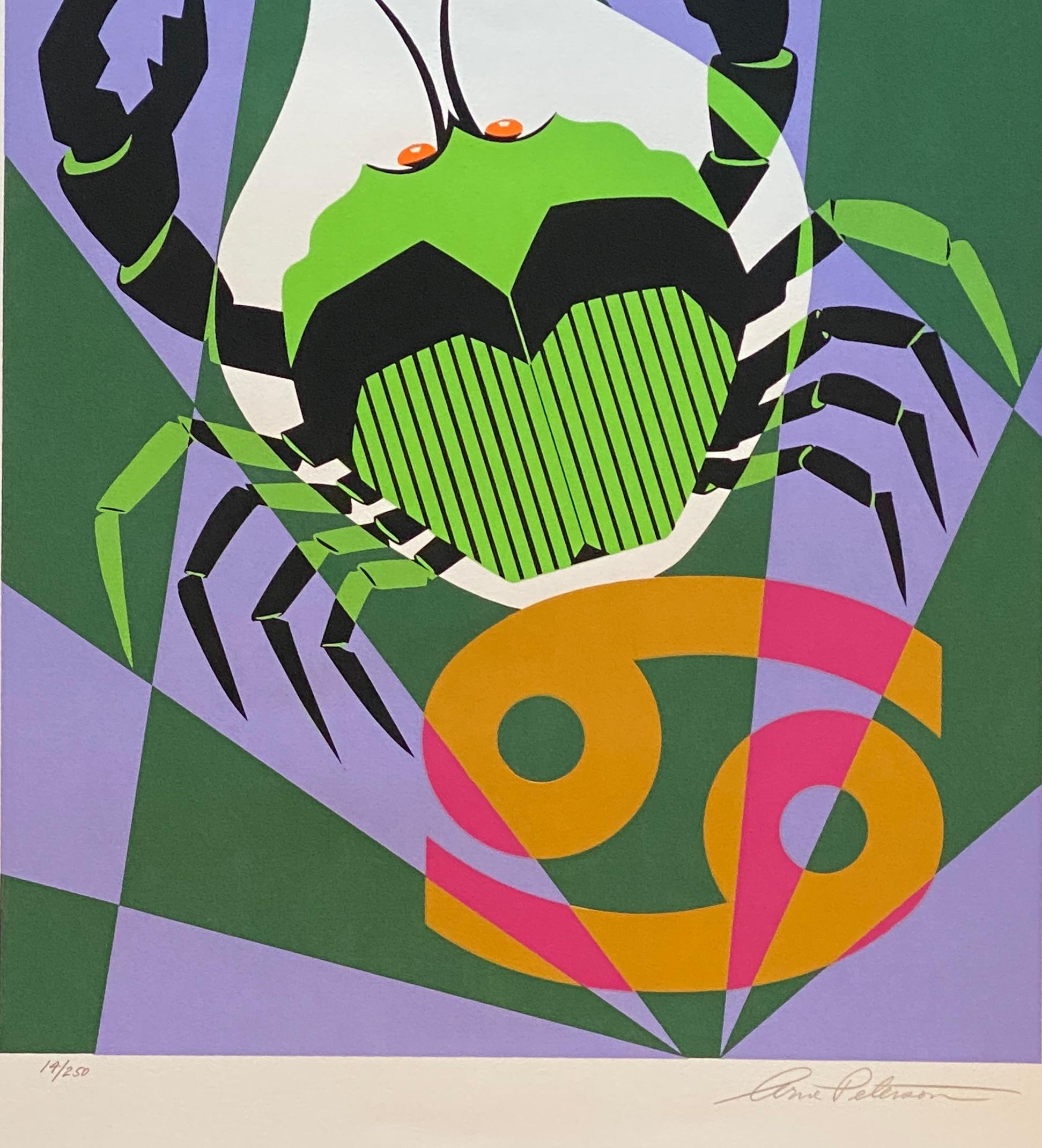 Midcentury Rare Set of 12 Modern Art Signs of the Zodiac S/N Silkscreens For Sale 3