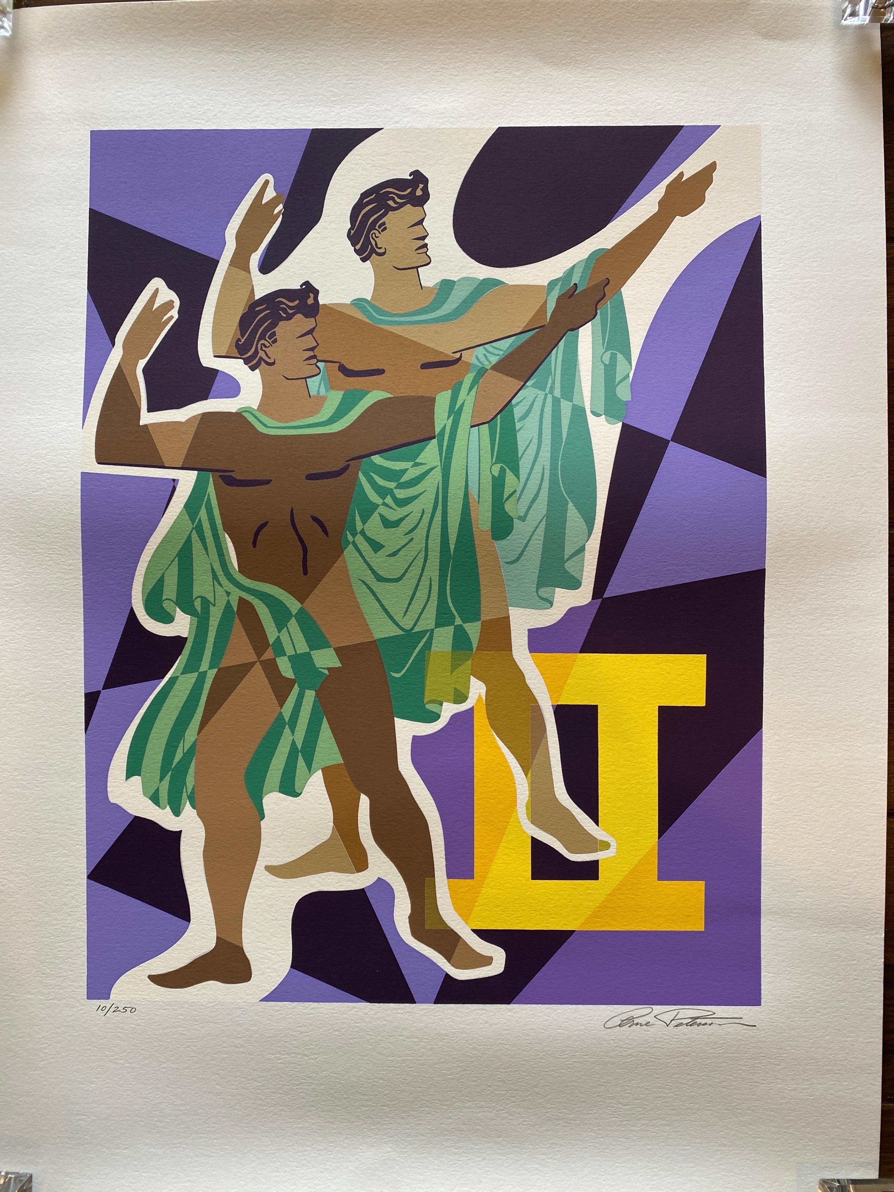 American Midcentury Rare Set of 12 Modern Art Signs of the Zodiac S/N Silkscreens For Sale
