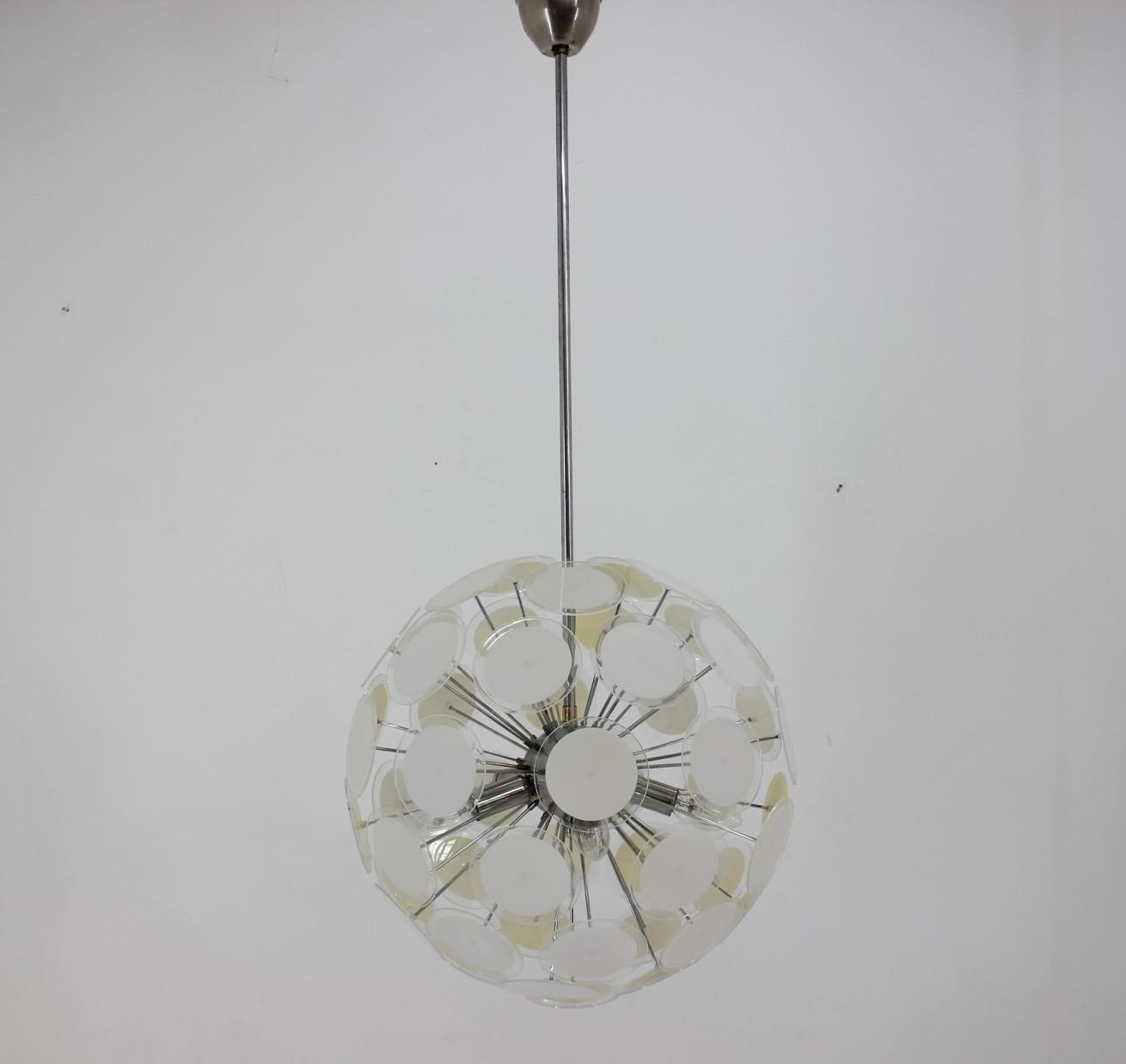Late 20th Century Mid Century Rare Sputnik / Atomic Chandelier, Italy, 1970s For Sale