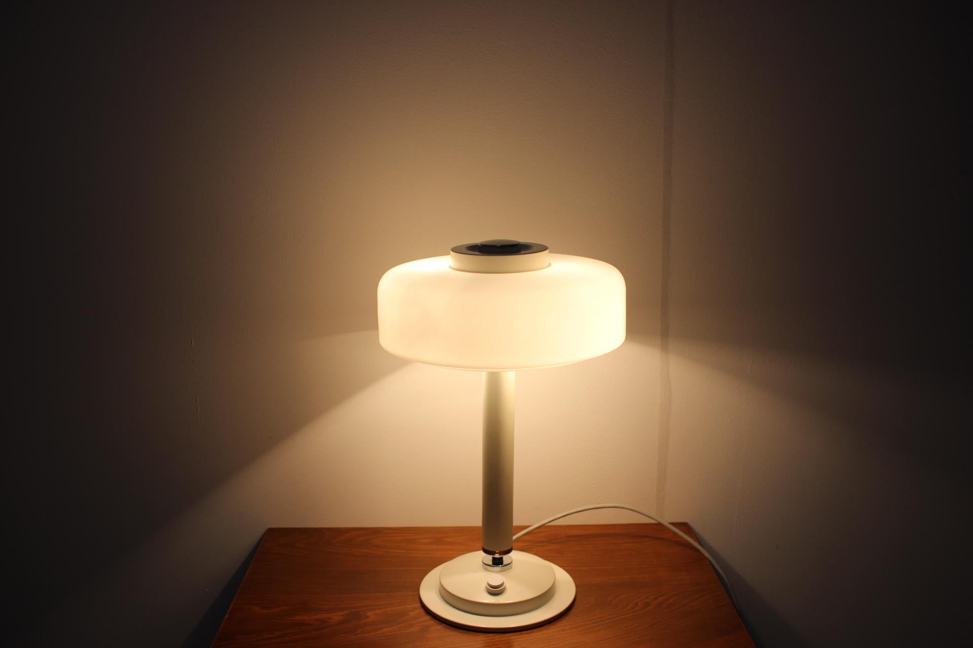 Metal Midcentury Rare Table Lamp by Napako, 1960s For Sale