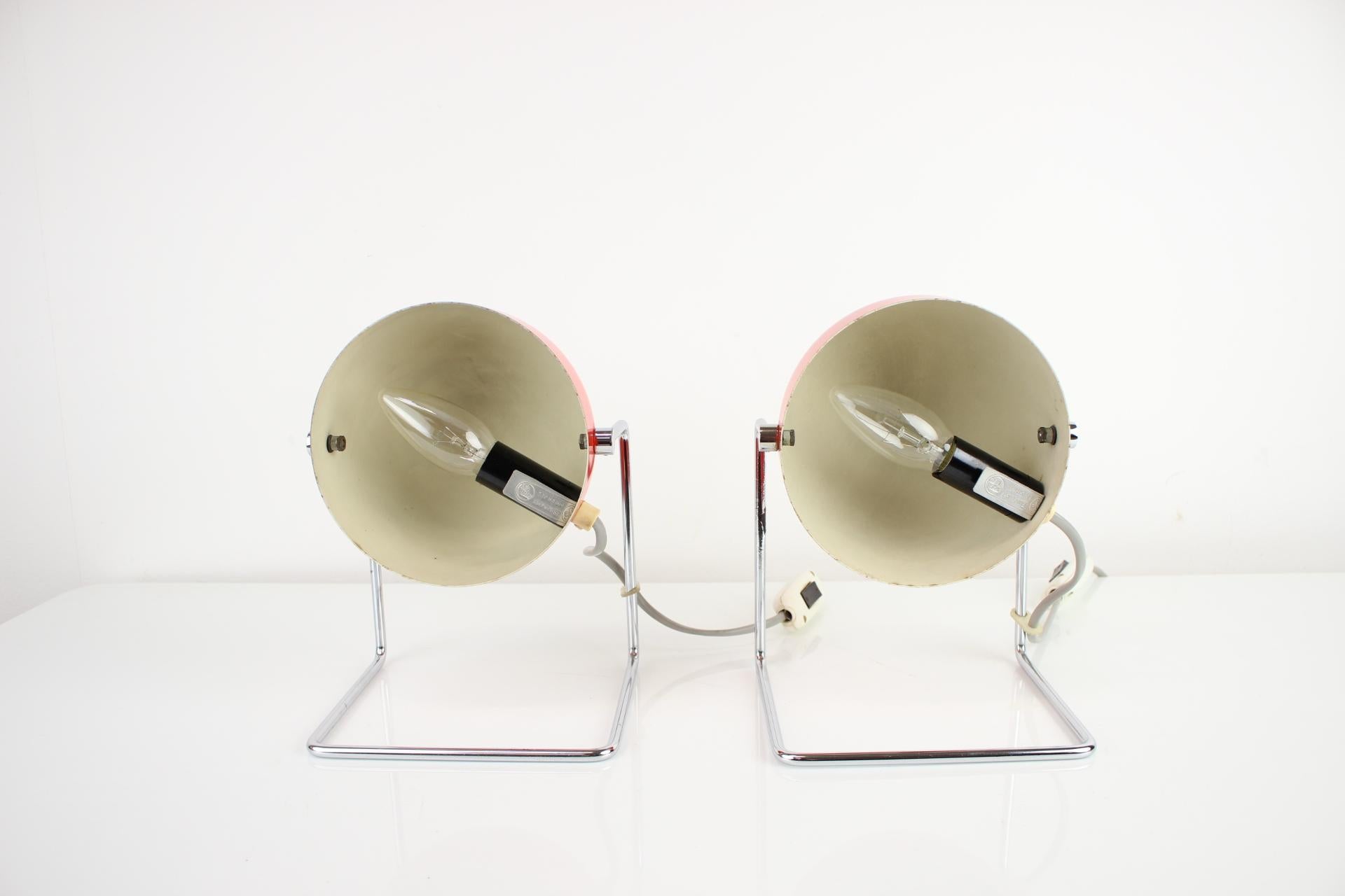 Mid-Century Modern Mid-Century Rare Table Lamps Designed by Josef Hurka for Napako, 1960's For Sale