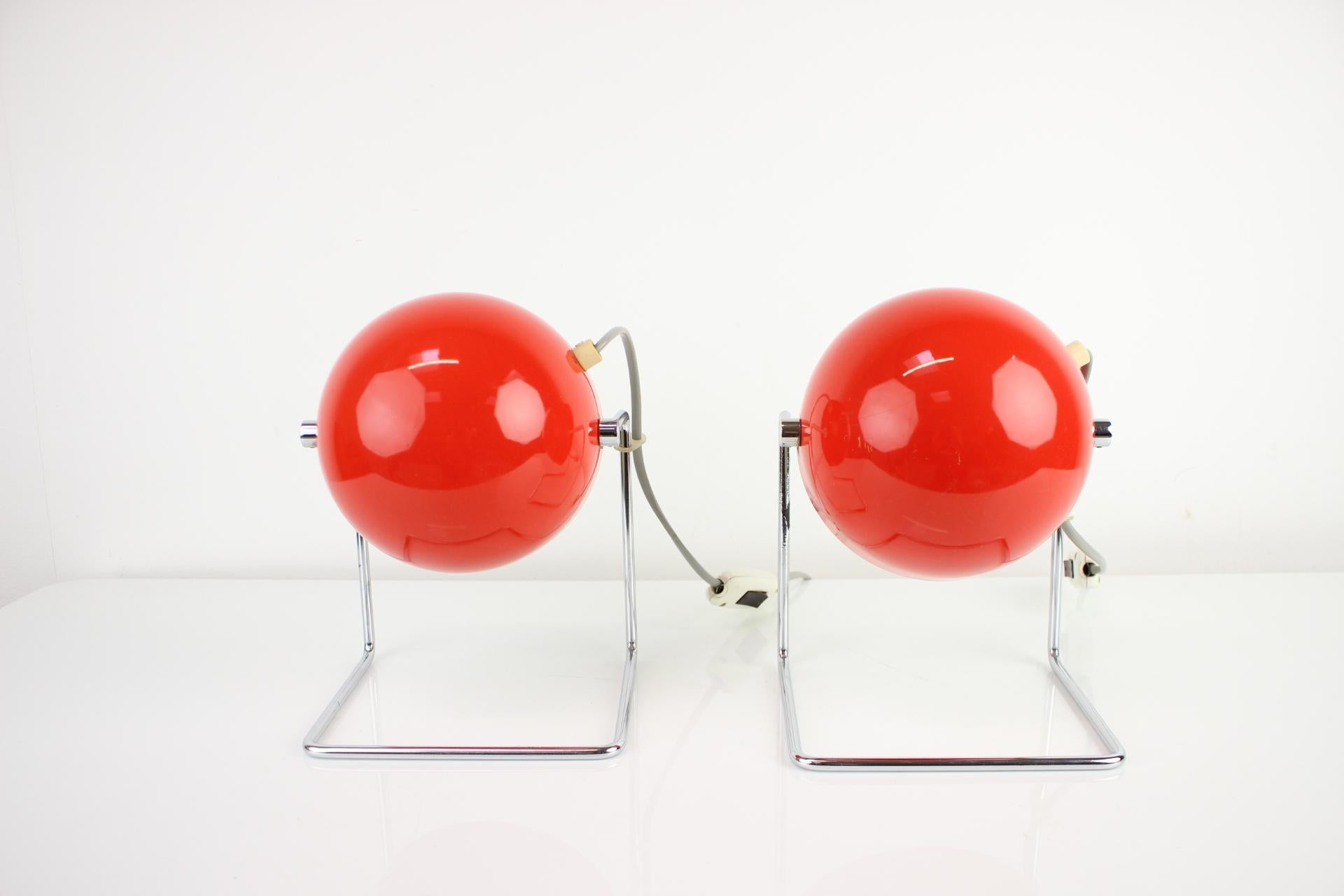 Czech Mid-Century Rare Table Lamps Designed by Josef Hurka for Napako, 1960's For Sale