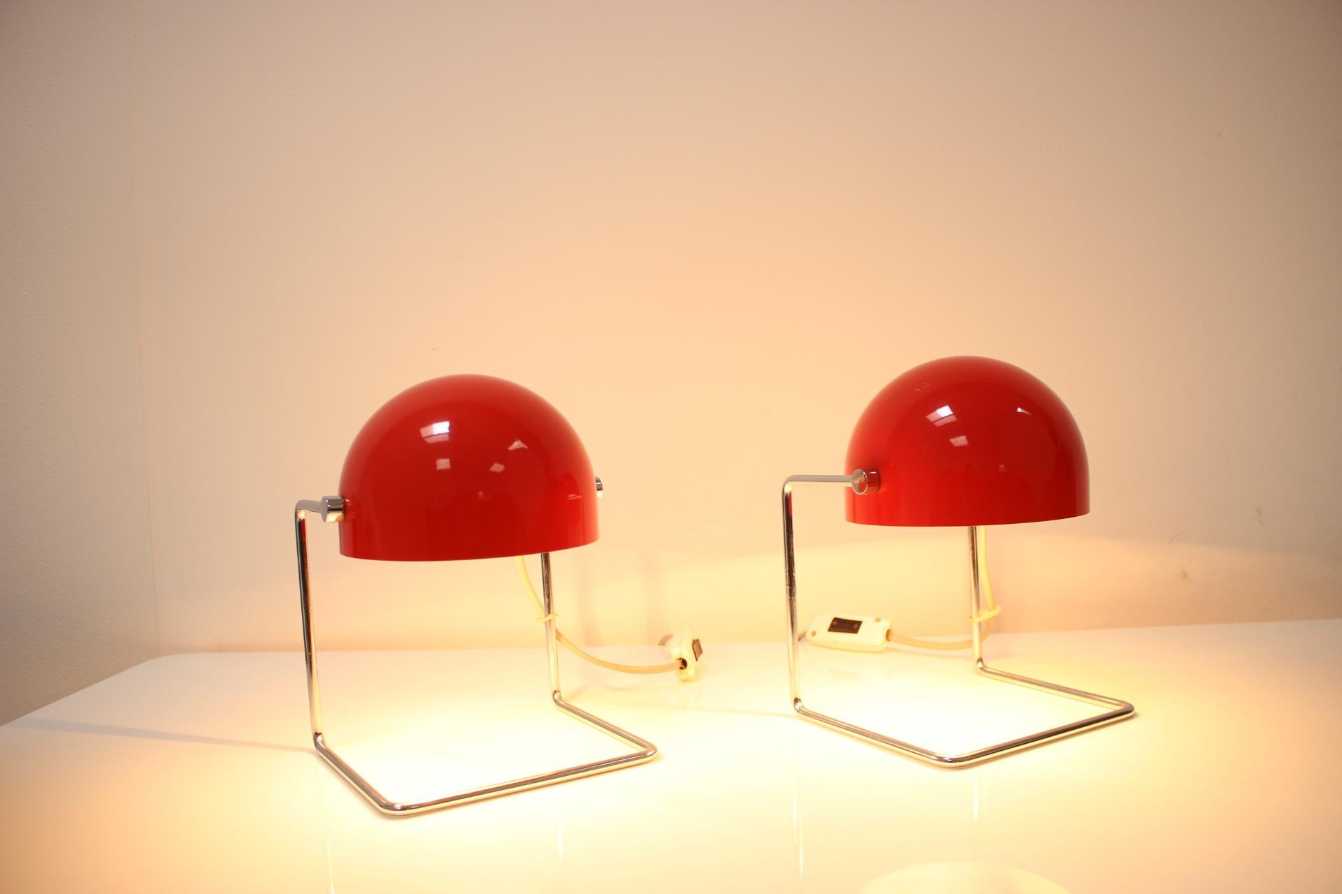 Mid-Century Rare Table Lamps Designed by Josef Hurka for Napako, 1960's For Sale 1