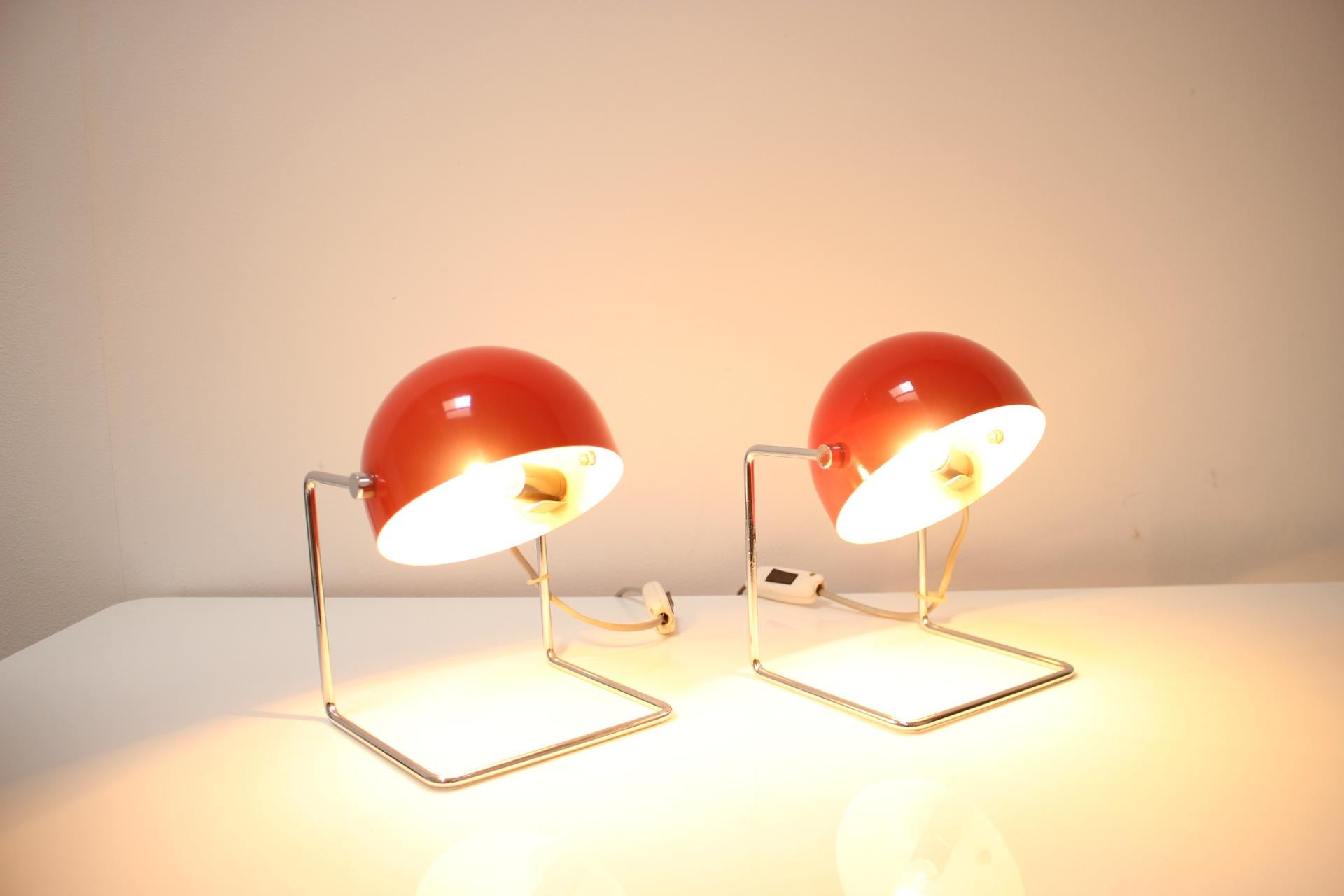 Mid-Century Rare Table Lamps Designed by Josef Hurka for Napako, 1960's For Sale 2