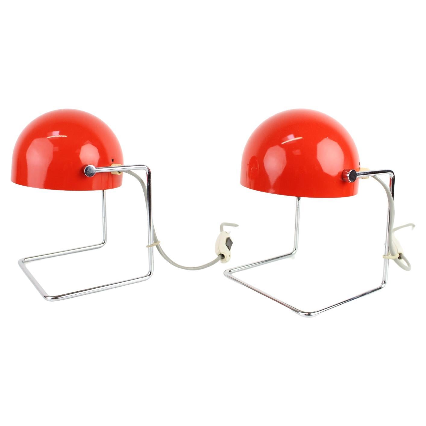 Mid-Century Rare Table Lamps Designed by Josef Hurka for Napako, 1960's For Sale