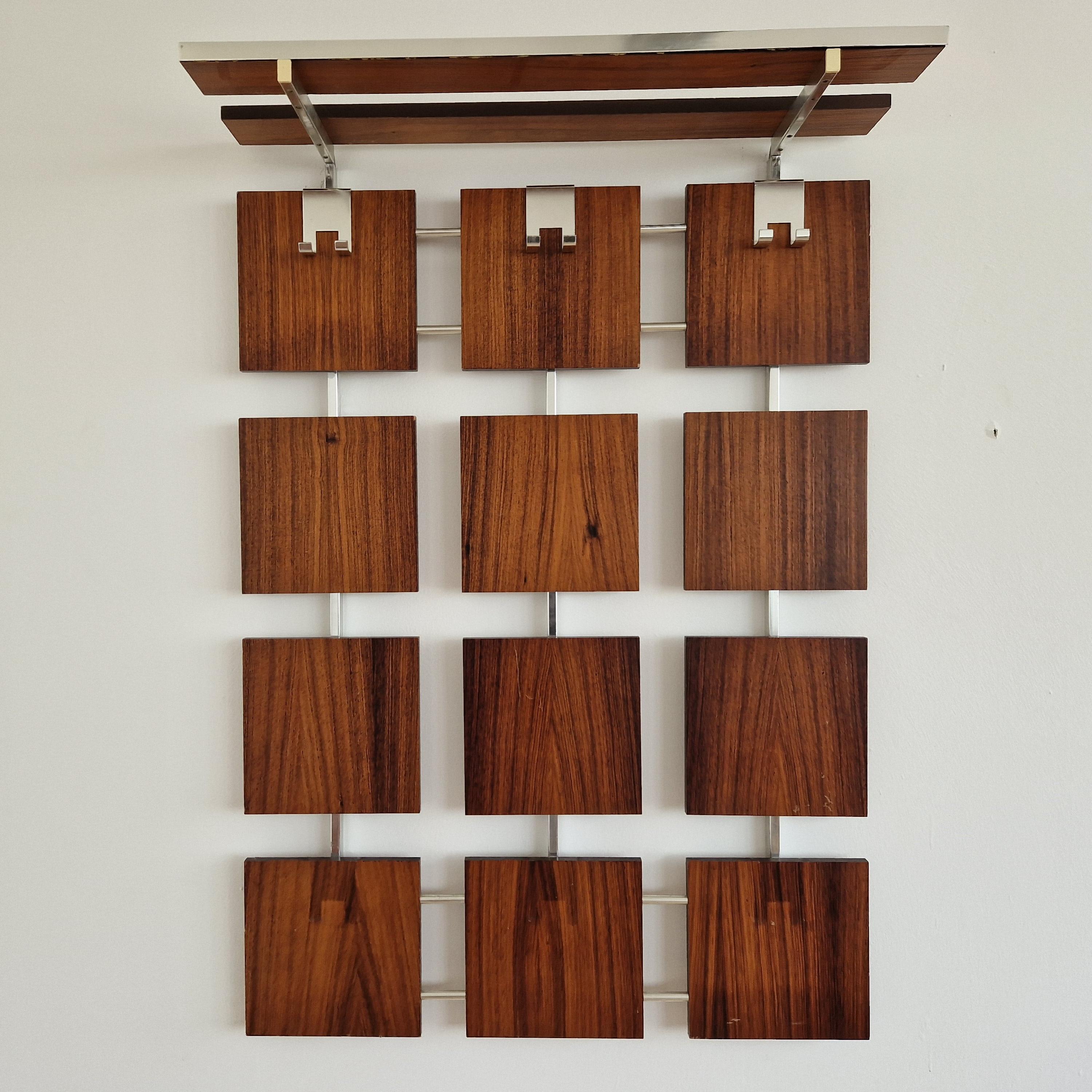 Mid-Century Rare Wall Coat Rack, Denmark, 1960s In Good Condition For Sale In Praha, CZ