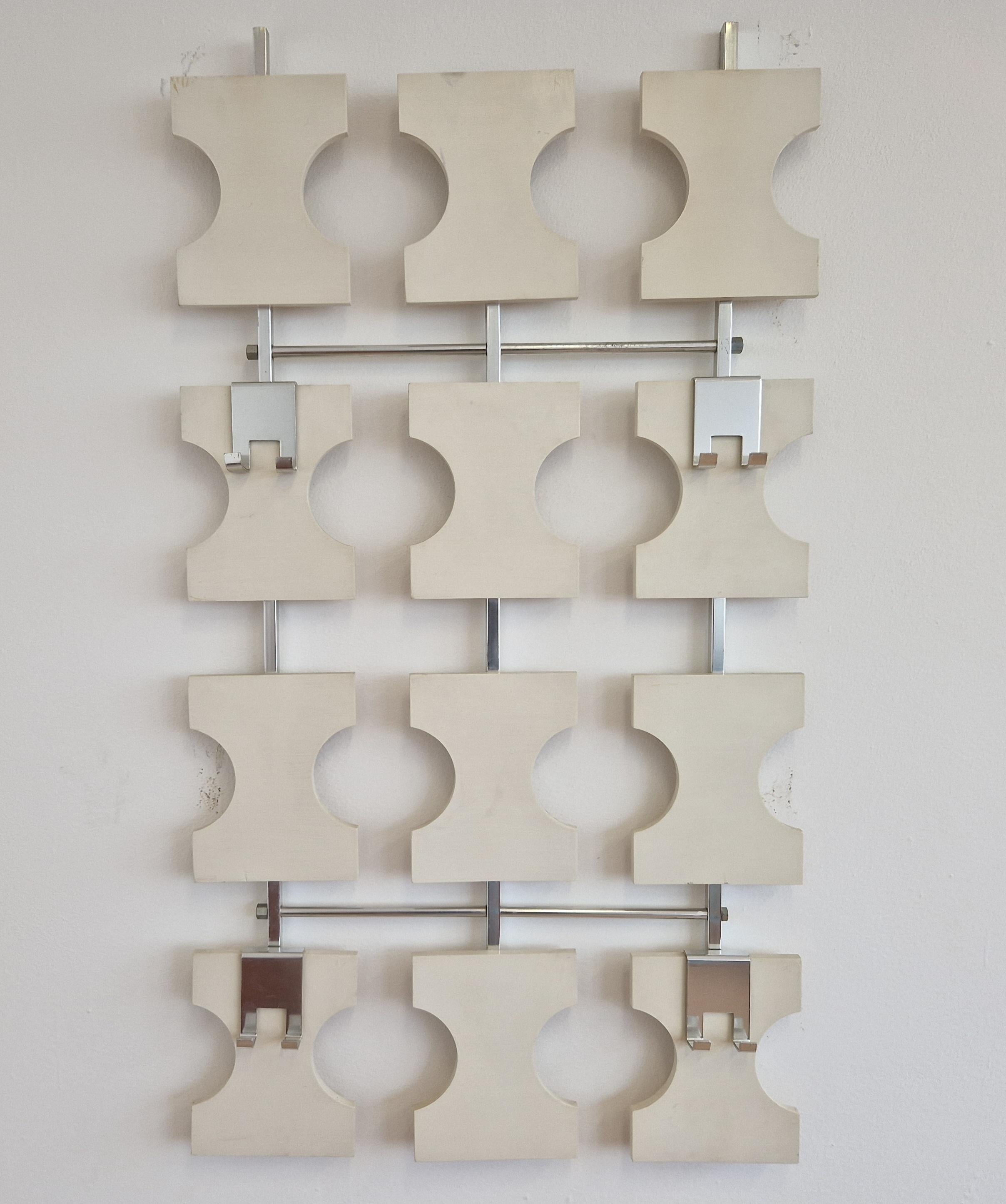 Mid-Century Rare Wall Coat Rack, Germany, 1970s In Good Condition For Sale In Praha, CZ