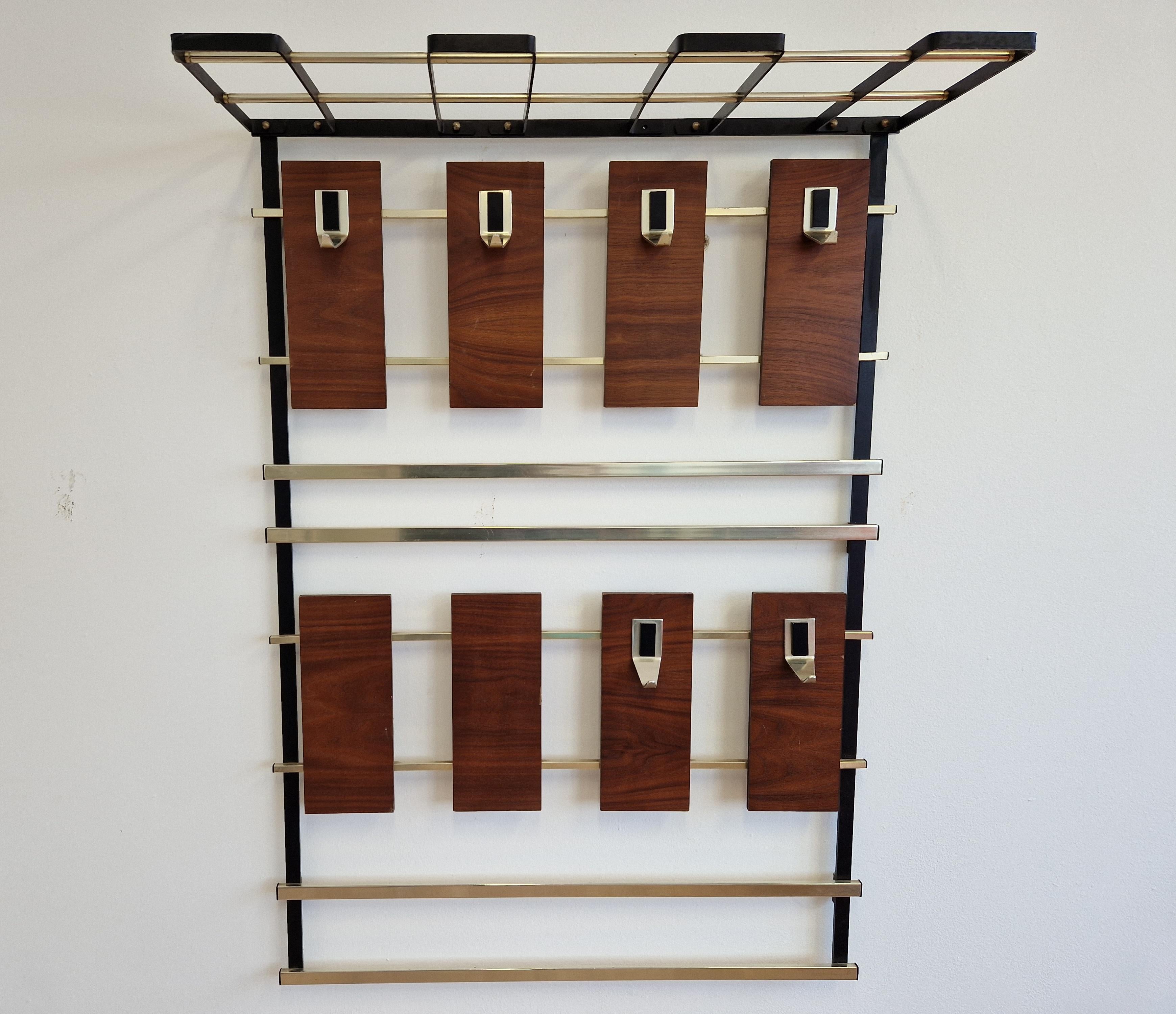 Mid-Century Rare Wall Coat Rack, Germany, 1970s In Good Condition For Sale In Praha, CZ