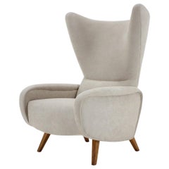 Midcentury Rare Wing Chair in Style of Designer Marco Zanuso, 1960s