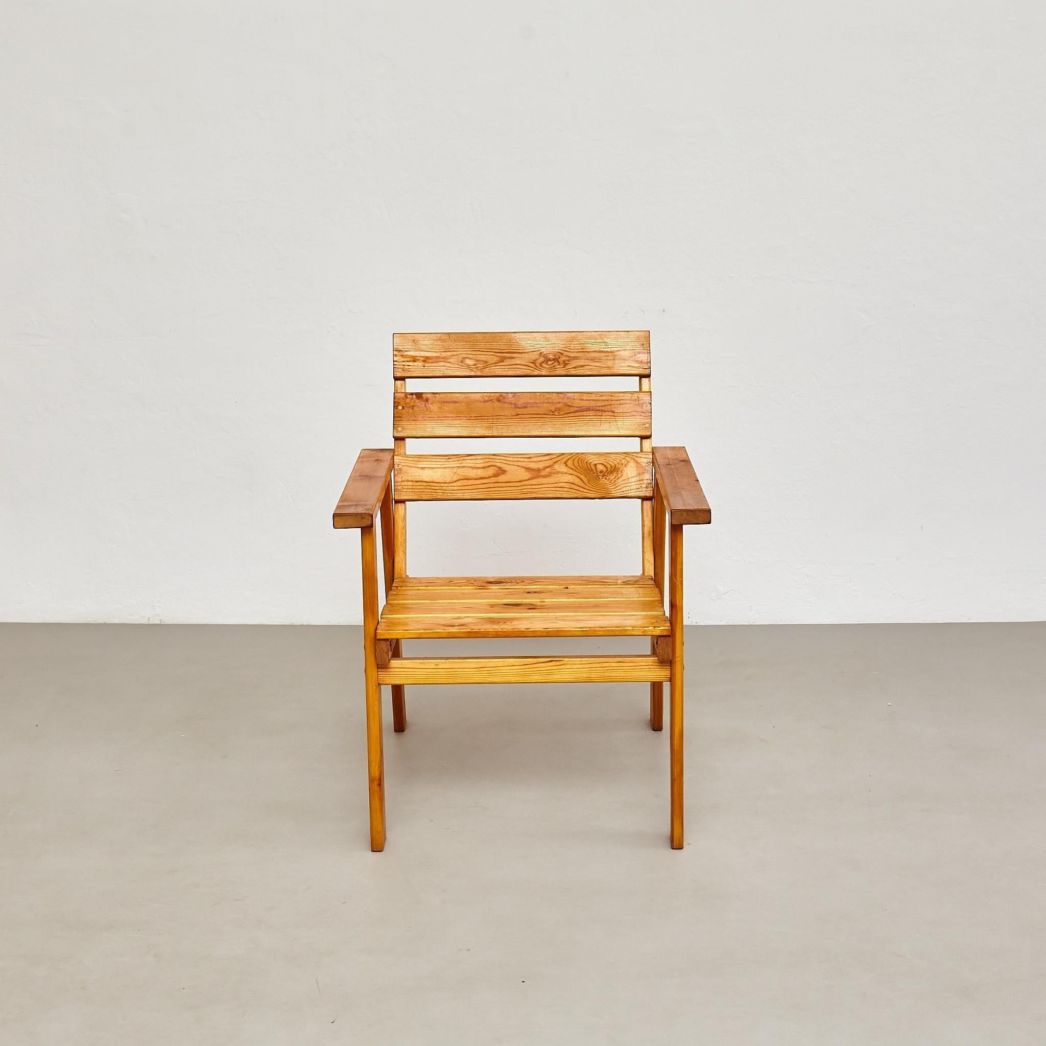 Poltrone razionaliste in legno della metà del secolo - CIRCA 1960, Francia in vendita 6