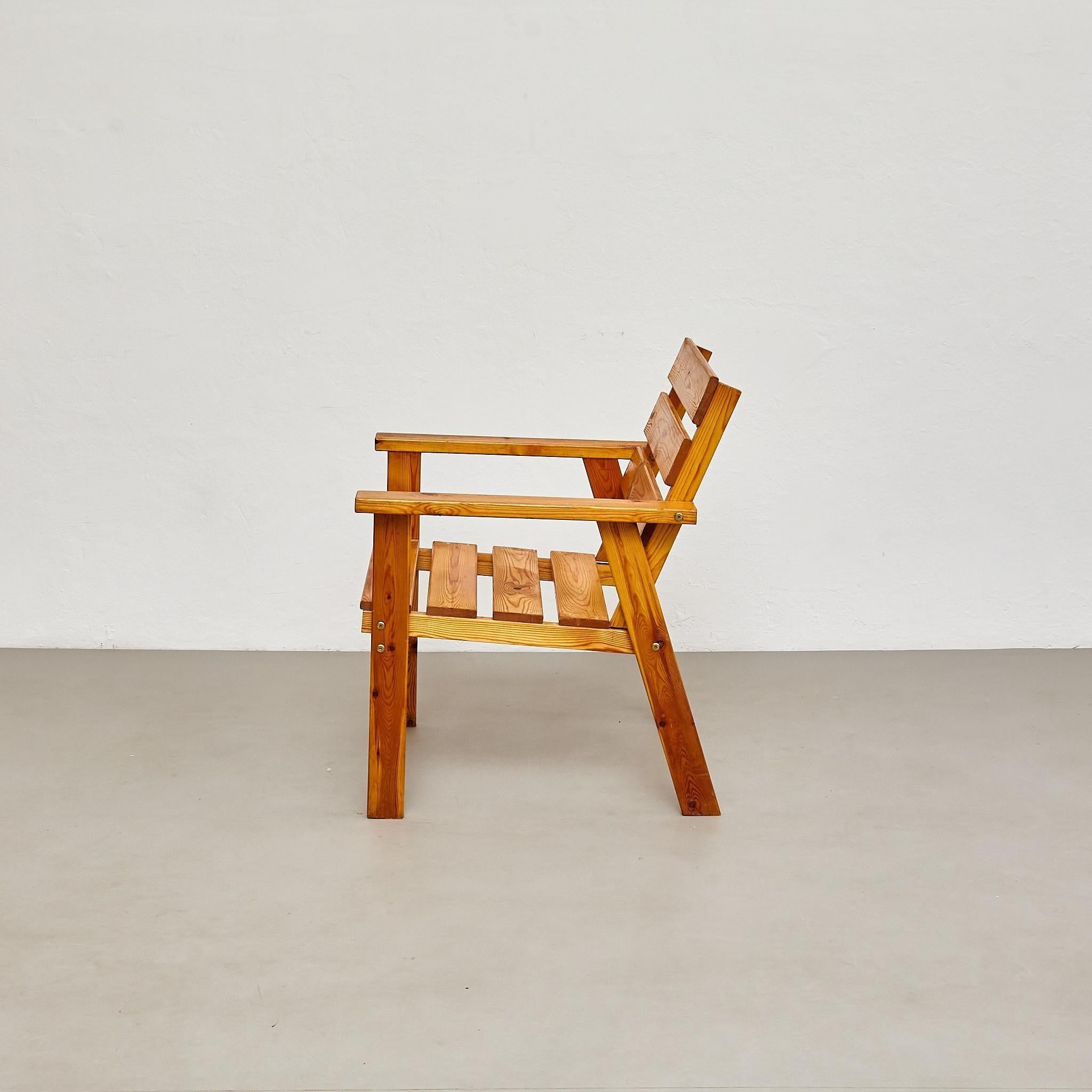 Poltrone razionaliste in legno della metà del secolo - CIRCA 1960, Francia in vendita 7