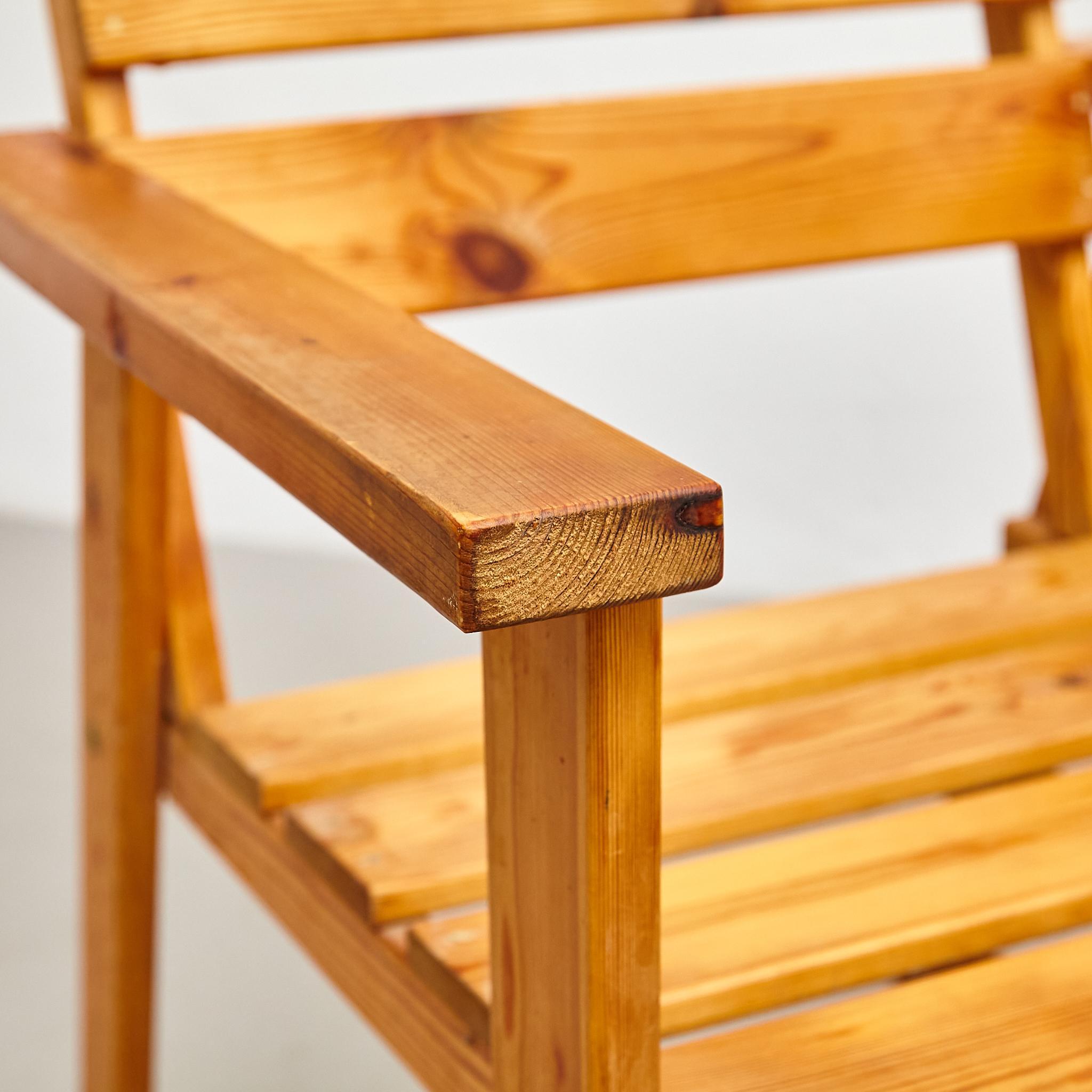 Poltrone razionaliste in legno della metà del secolo - CIRCA 1960, Francia in vendita 8