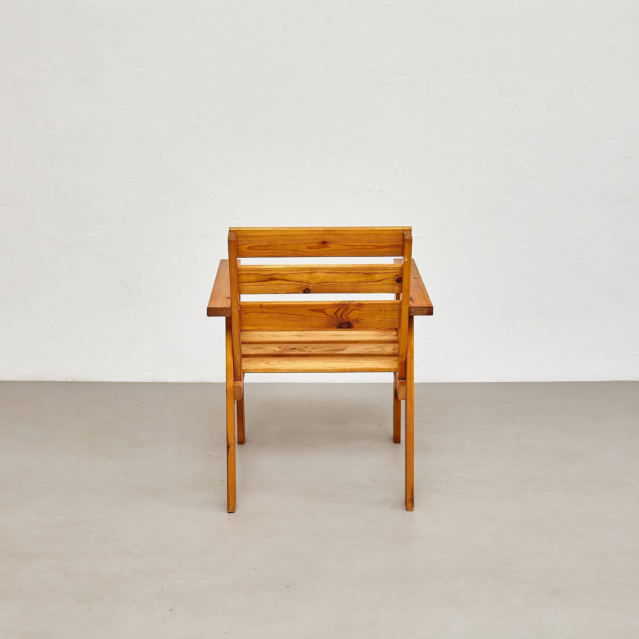 Poltrone razionaliste in legno della metà del secolo - CIRCA 1960, Francia in vendita 9