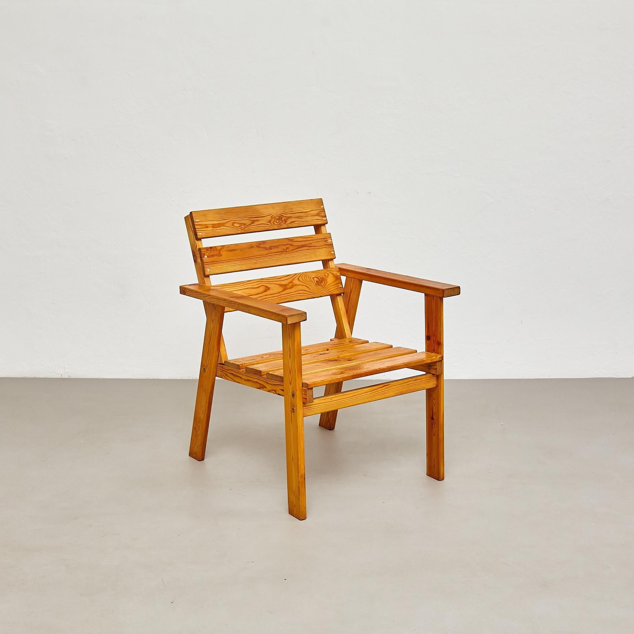 Poltrone razionaliste in legno della metà del secolo - CIRCA 1960, Francia in vendita 13