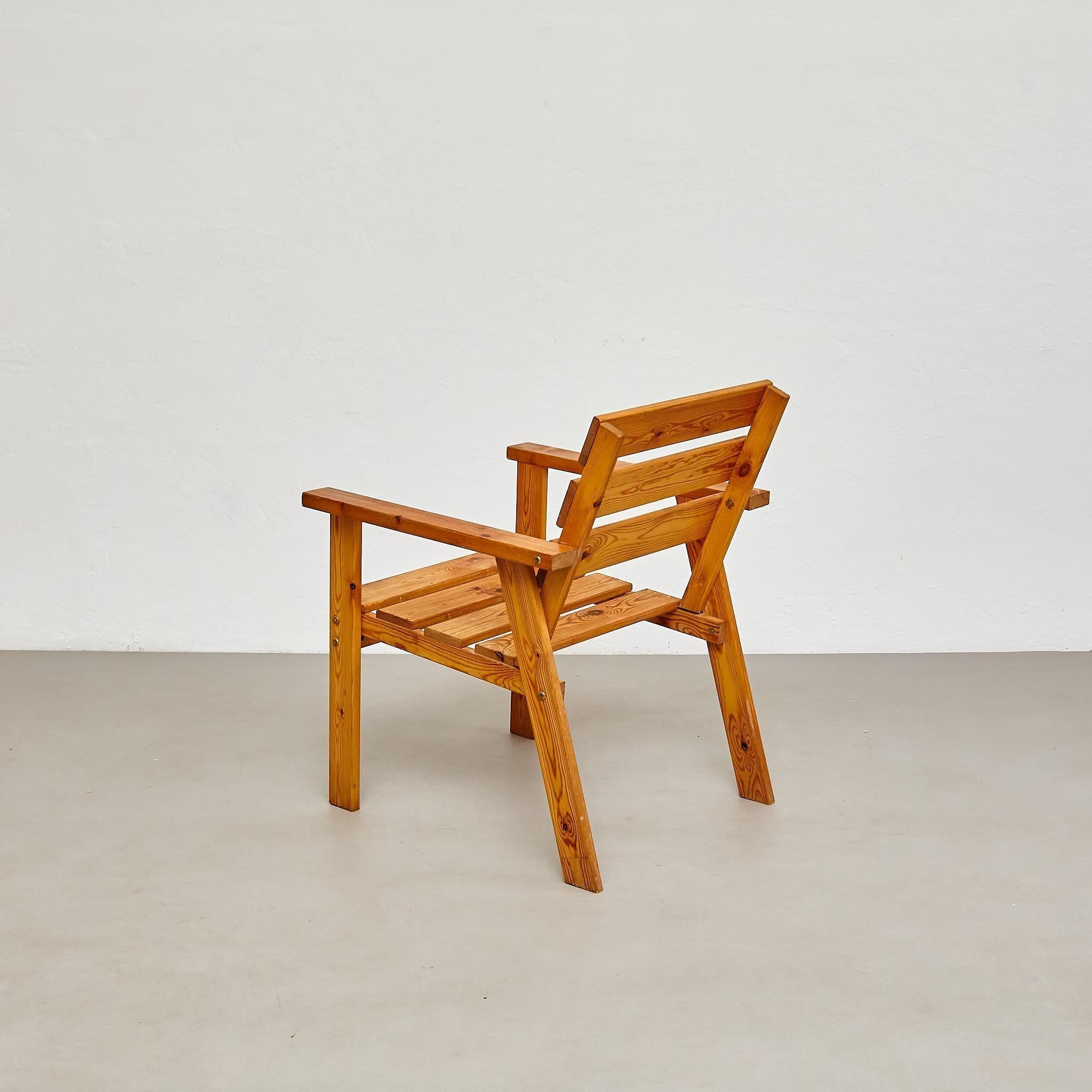 Poltrone razionaliste in legno della metà del secolo - CIRCA 1960, Francia In condizioni buone in vendita a Barcelona, ES