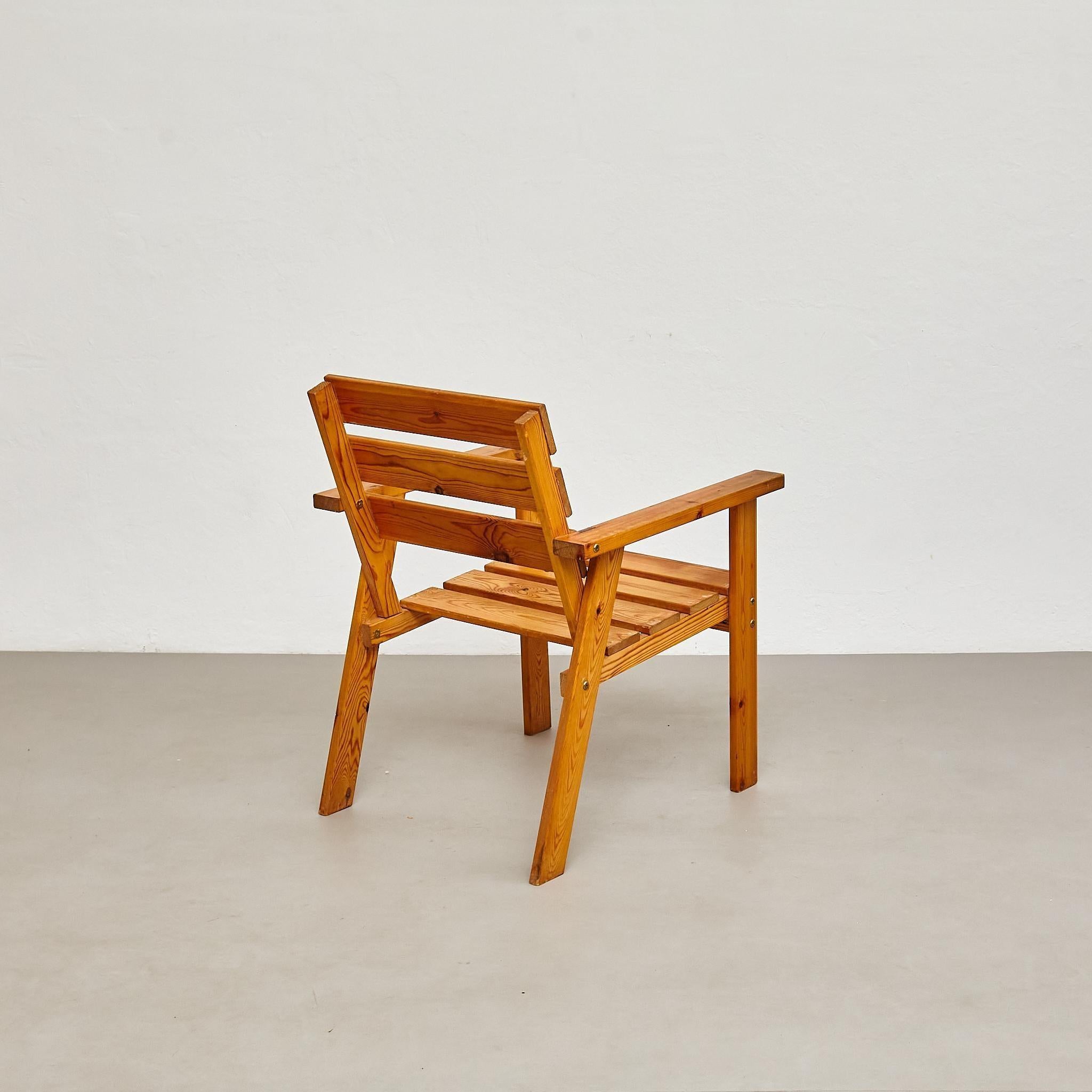 Legno Poltrone razionaliste in legno della metà del secolo - CIRCA 1960, Francia in vendita