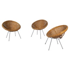 Mid-Century Rattan Armchair - 3 available