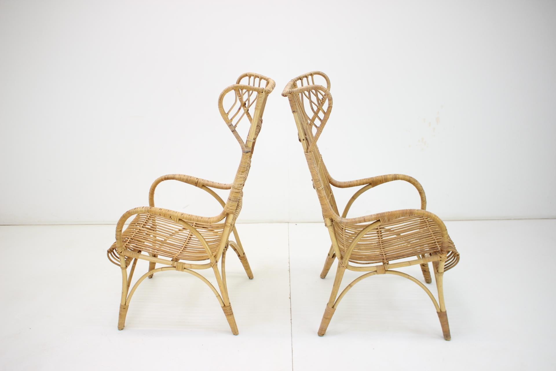 - Made in Czechoslovakia
- Made of rattan.
- Good original condition.