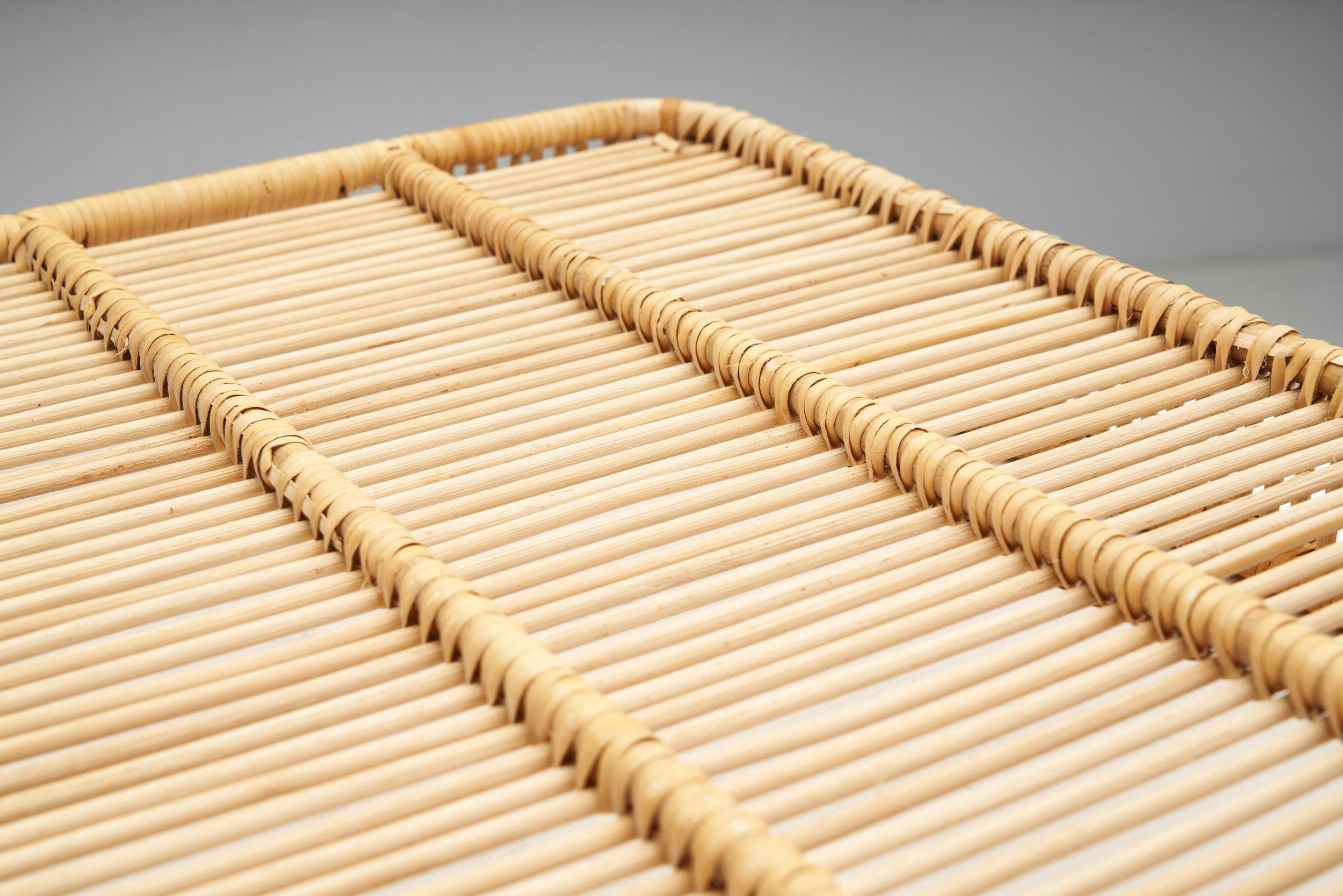Mid-Century Rattan Basket Tray by Artek, Finland 1960s For Sale 4