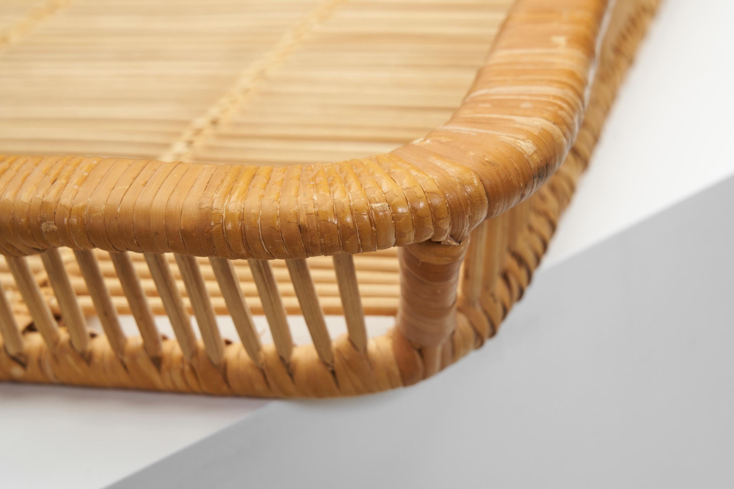 Mid-Century Rattan Basket Tray by Artek, Finland 1960s For Sale 8