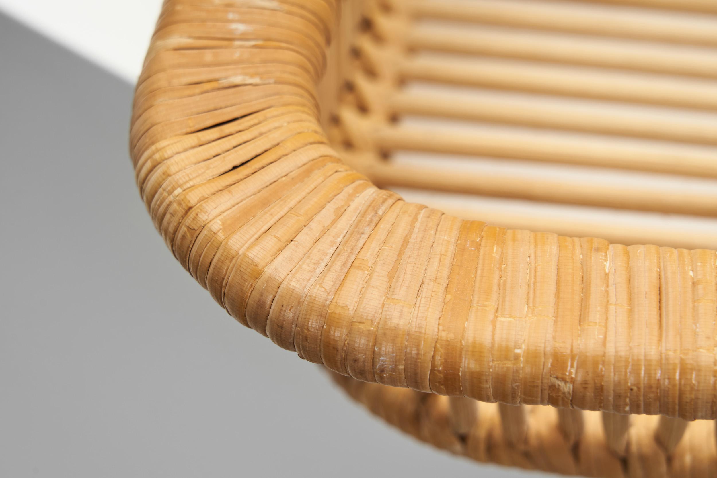 Mid-Century Rattan Basket Tray by Artek, Finland 1960s For Sale 9