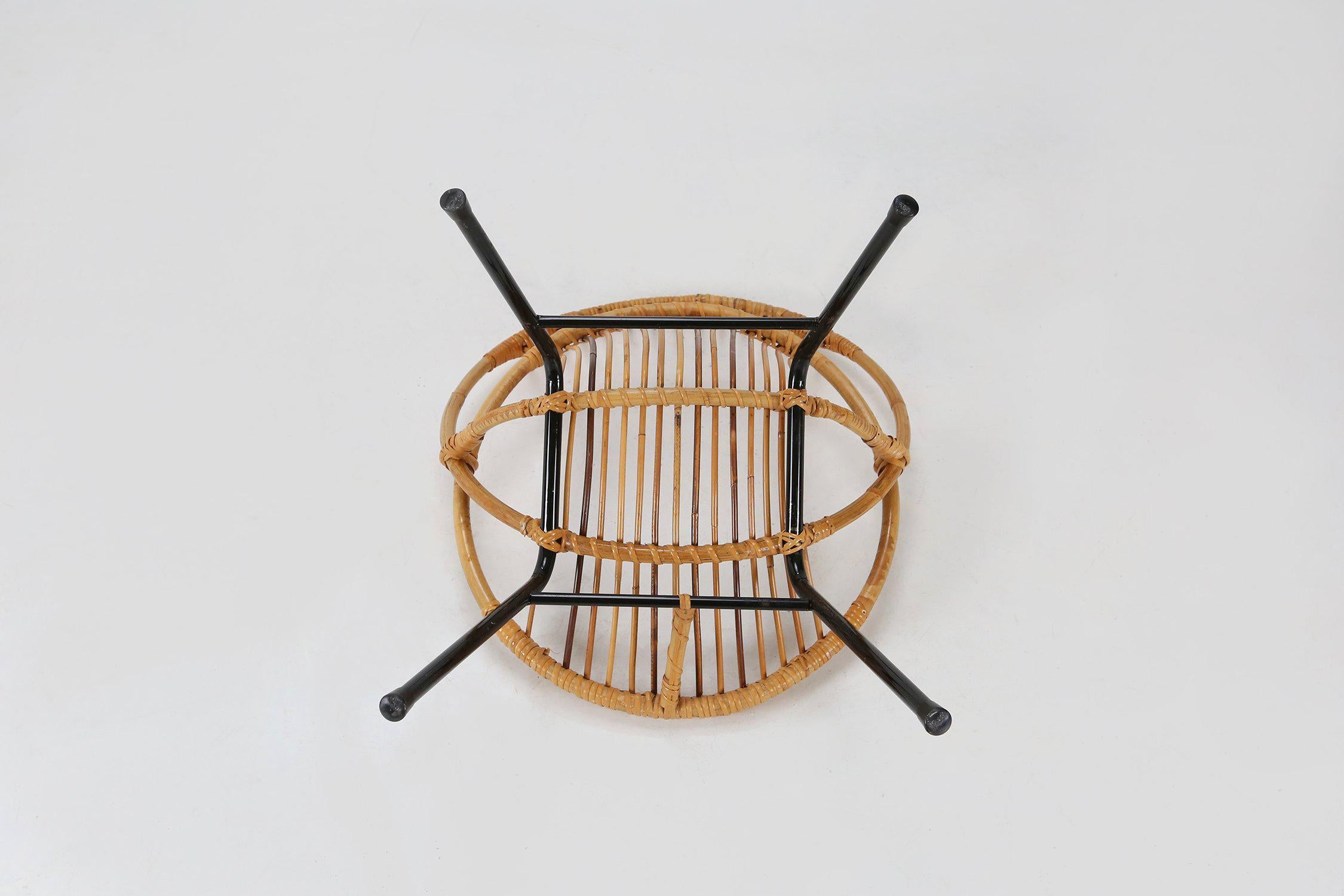 Mid-20th Century Mid-century rattan children’s lounge chair, the Netherlands 1960s For Sale