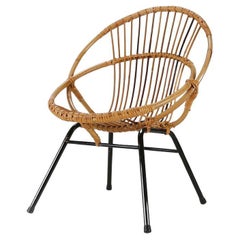 Mid-century rattan children’s lounge chair, the Netherlands 1960s