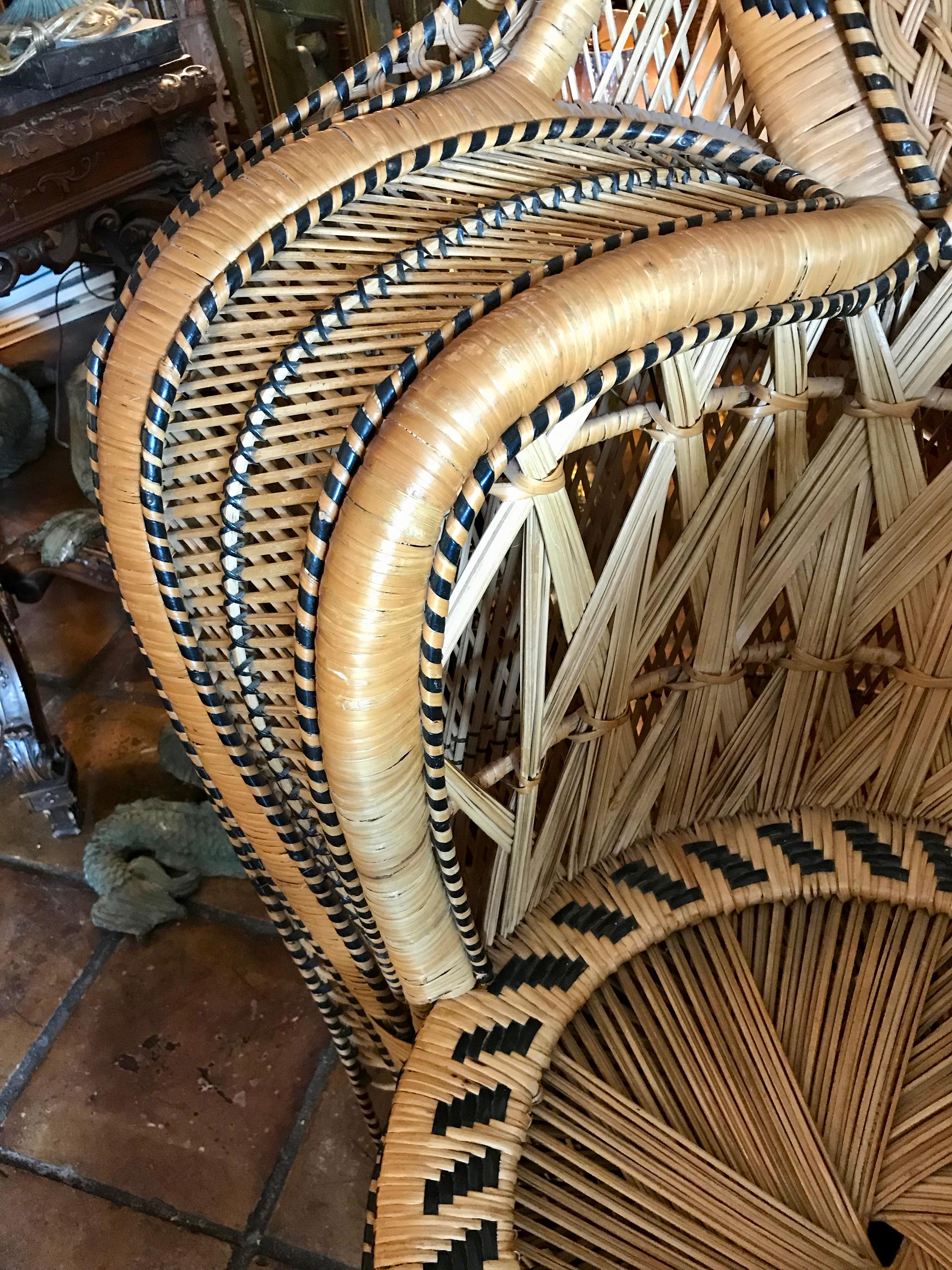 Midcentury Rattan Cobra Chair 1