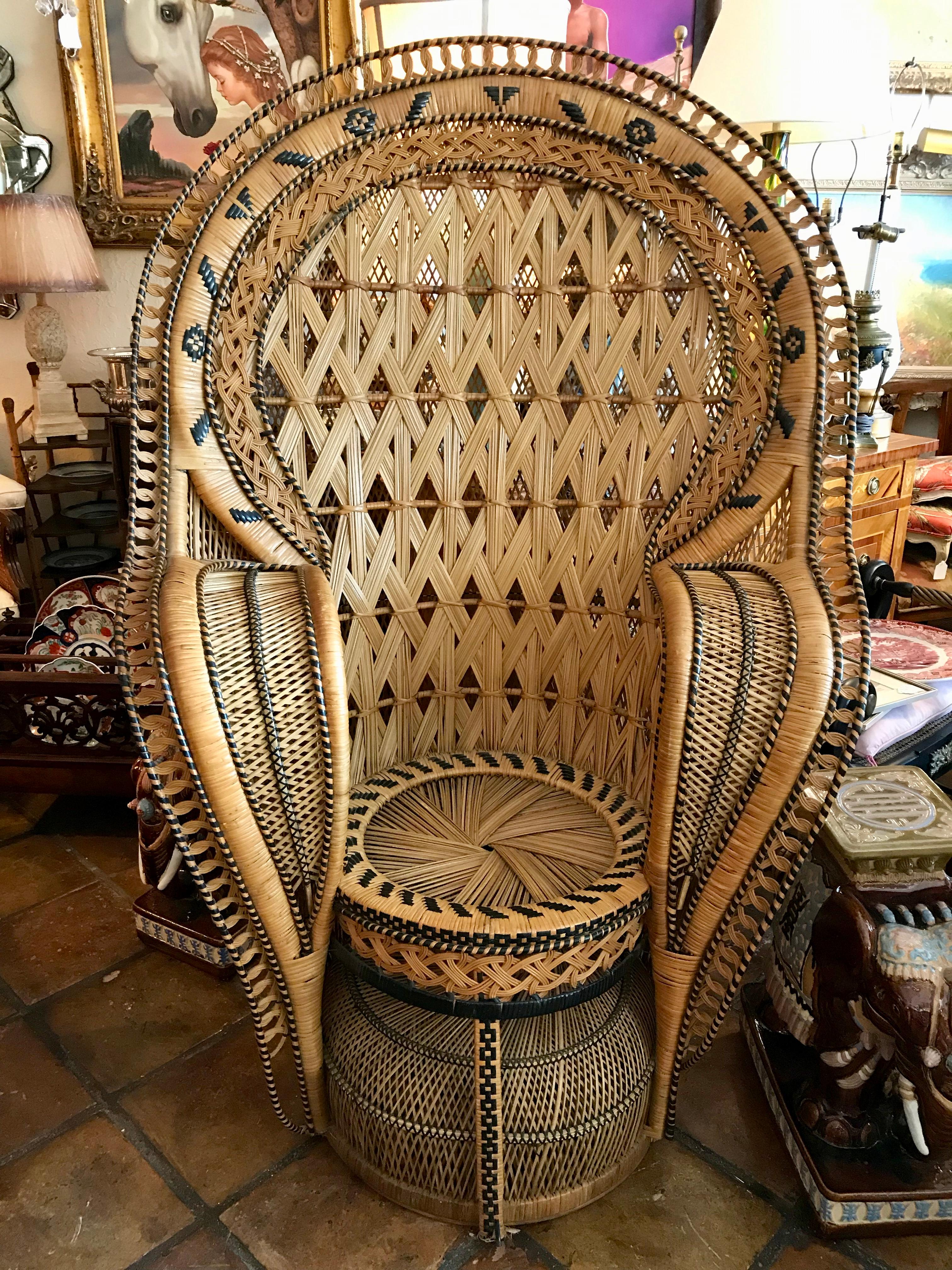 Midcentury Rattan Cobra Chair 9