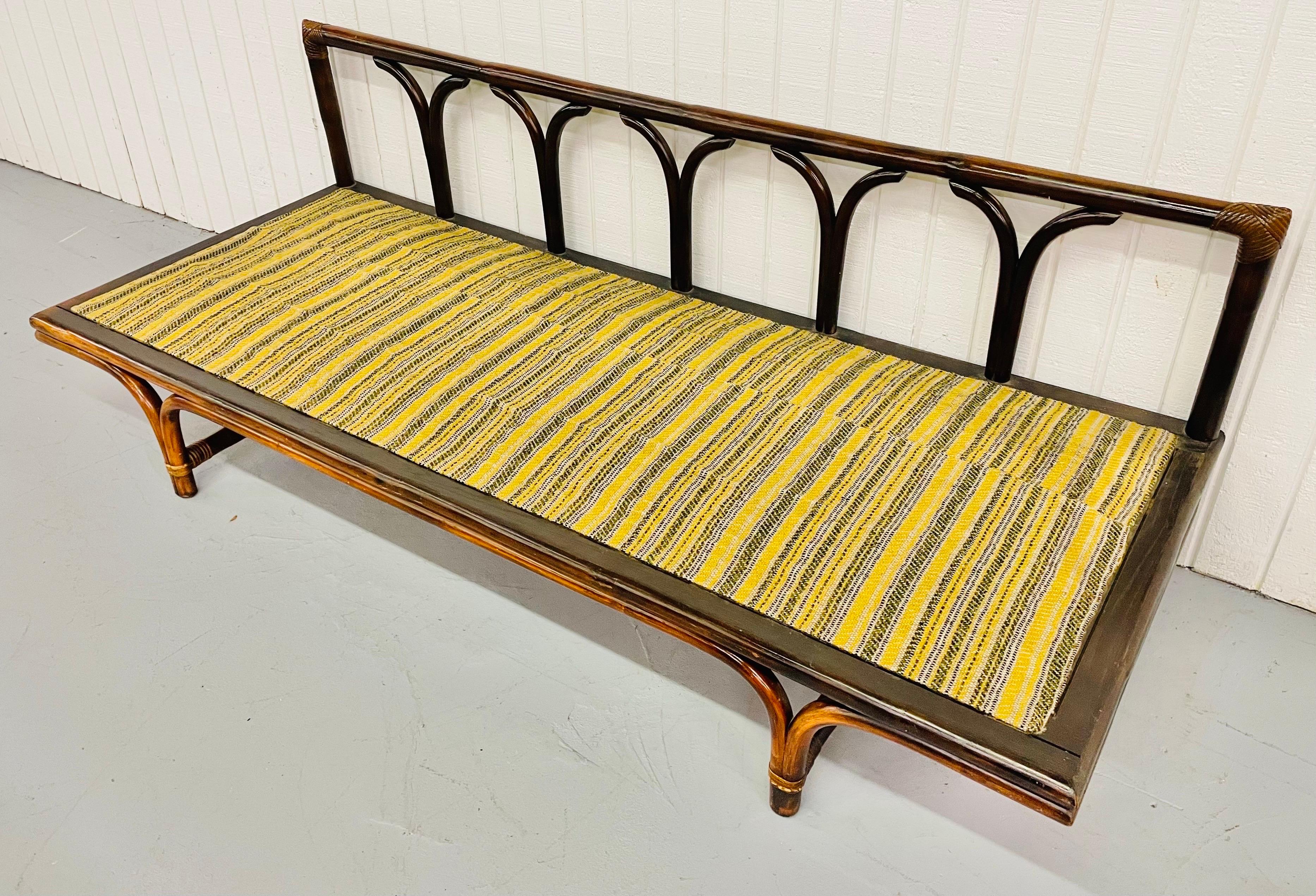 Late 20th Century Mid-Century Rattan Day Bed