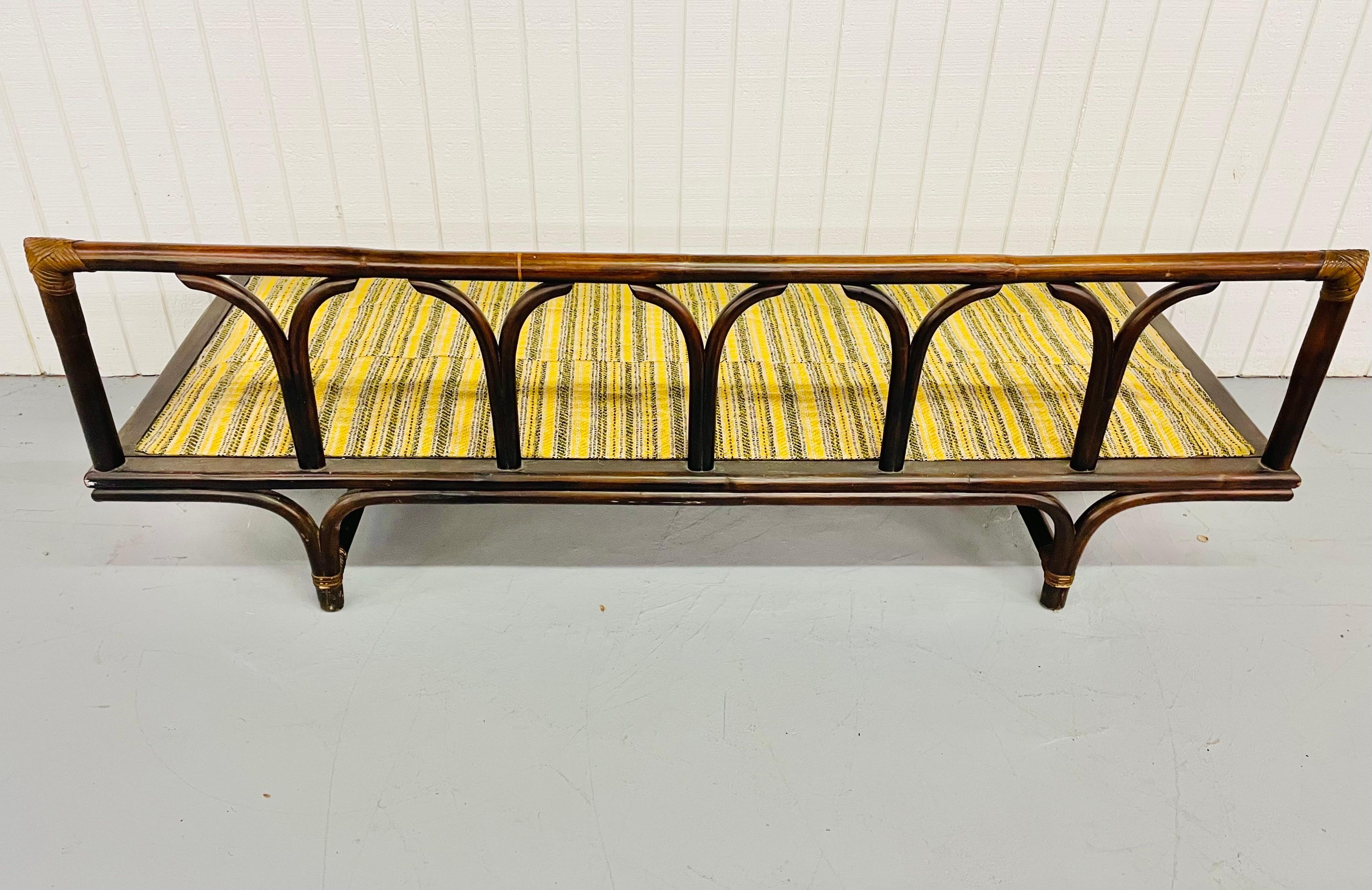 Upholstery Mid-Century Rattan Day Bed