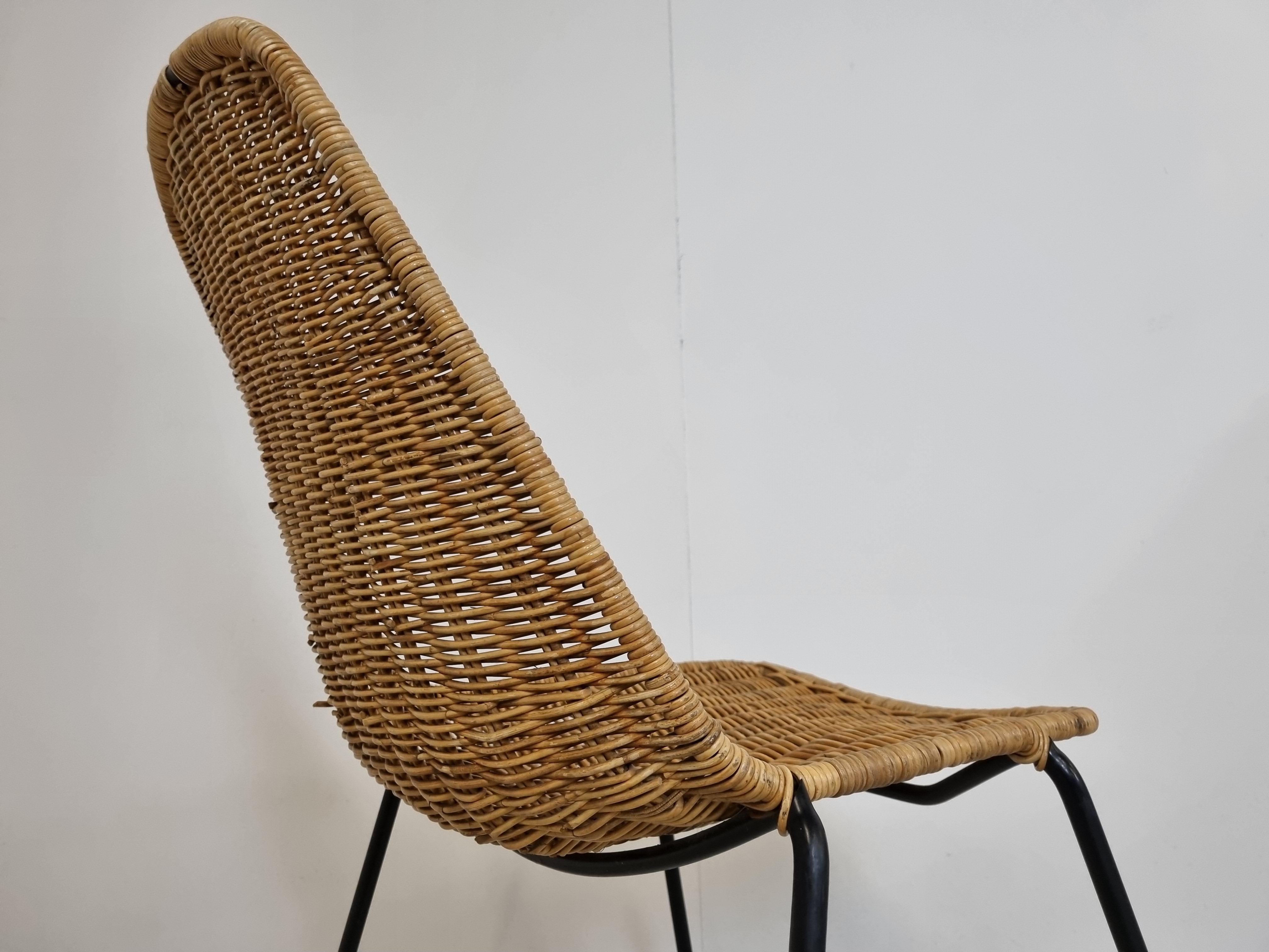 Mid Century Rattan Dining Chairs by Gian Franco Legler, 1960s 2