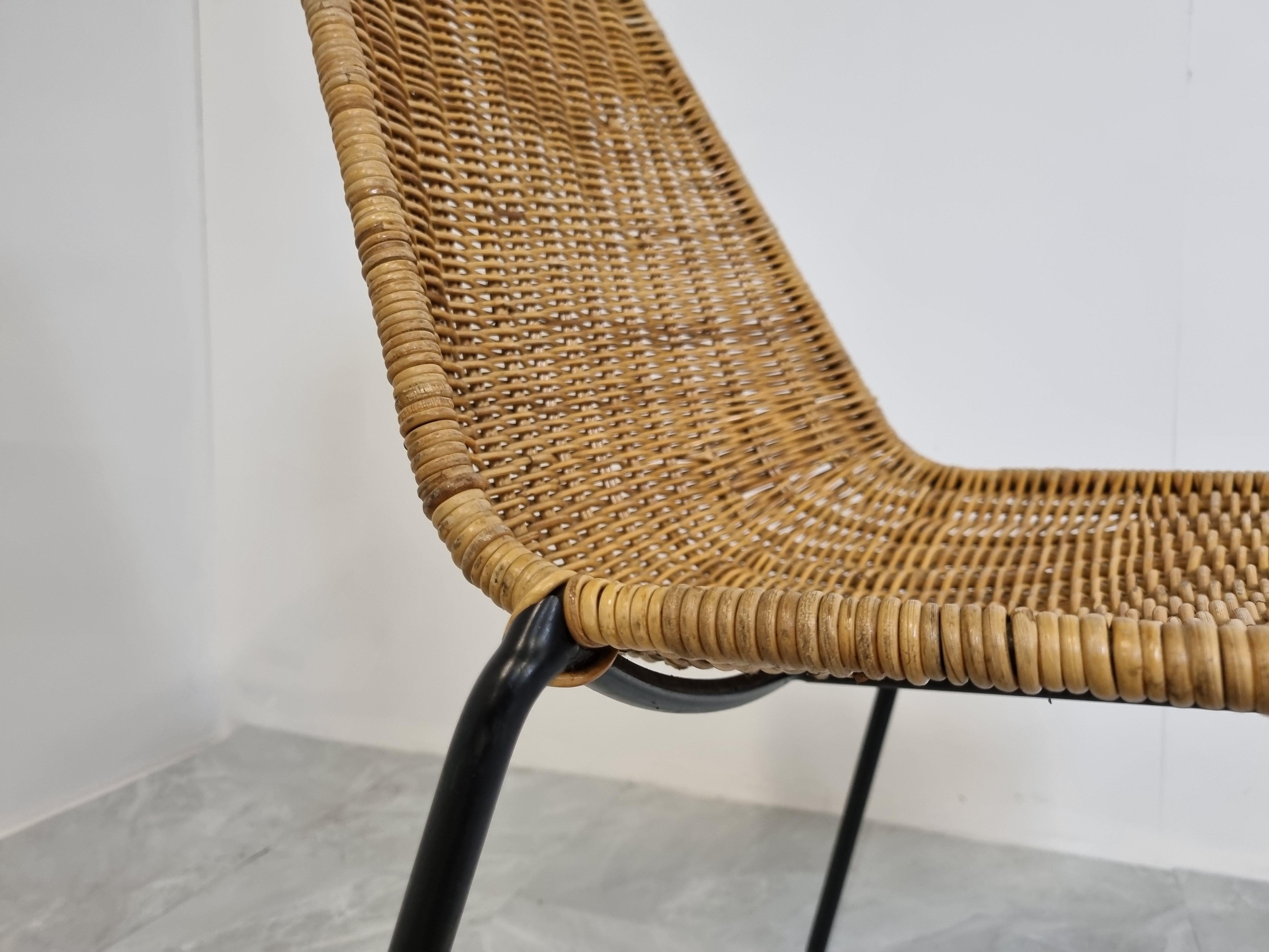 Mid Century Rattan Dining Chairs by Gian Franco Legler, 1960s 3