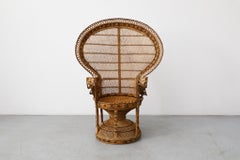 Mid-Century Rattan Emmanuelle Peacock Chair