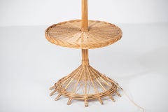 Mid-Century Rattan Floor Lamp, French Riviera, Boho, France, 1960