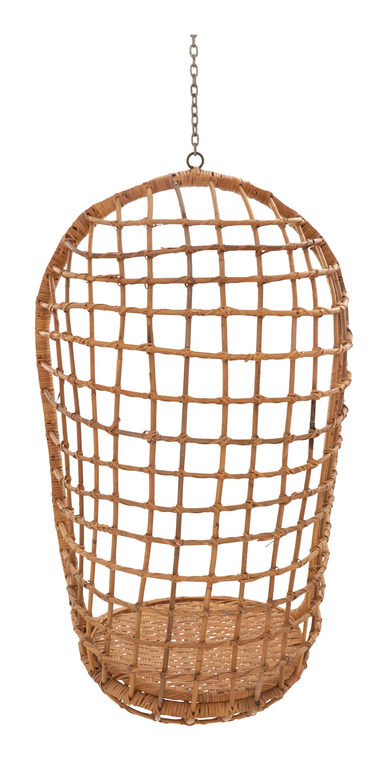 Mid-Century Modern Midcentury Rattan Hanging Chair For Sale