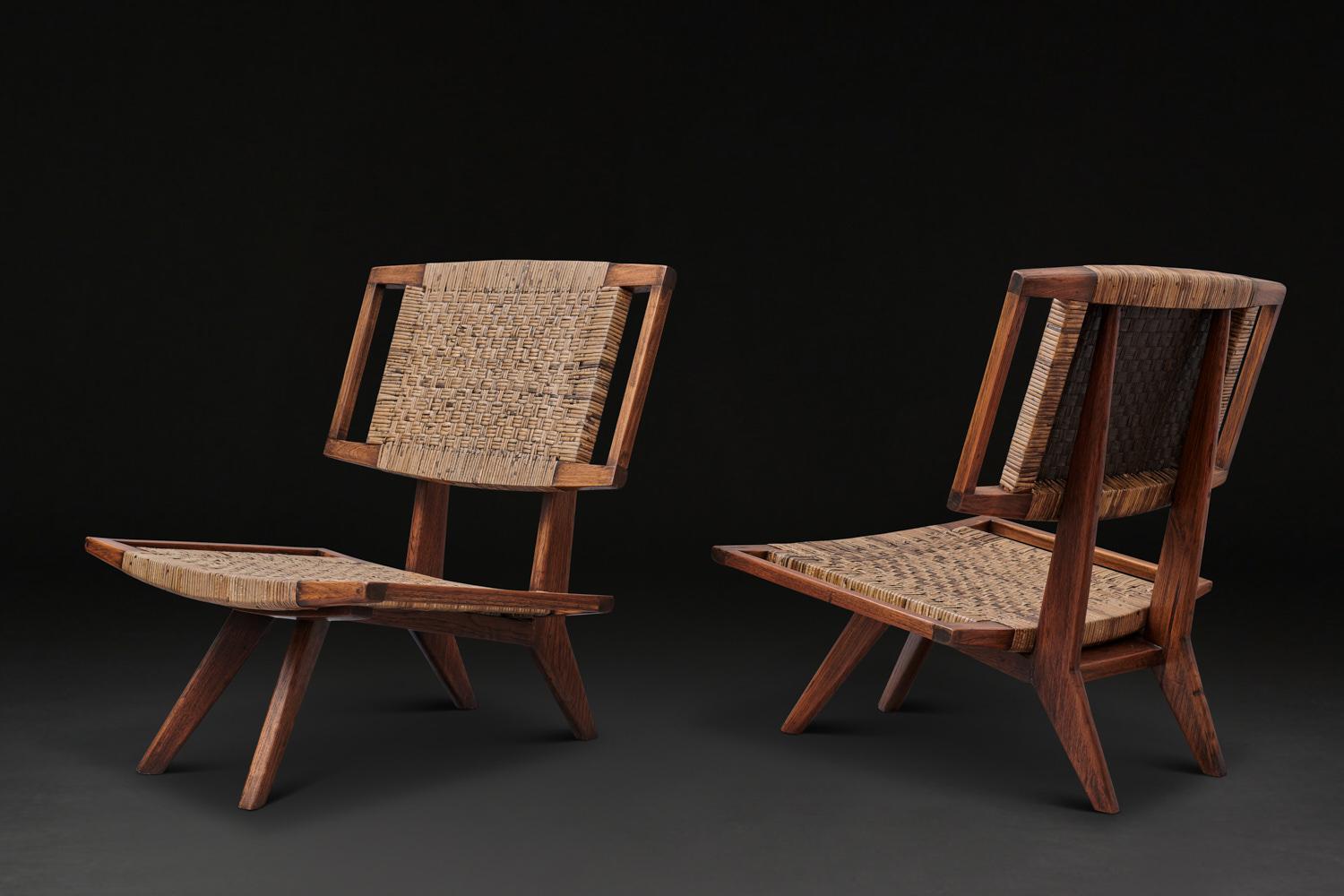 Mid-Century Modern Mid Century Rattan Lounge chairs attr. to Paul László for Glenn of California