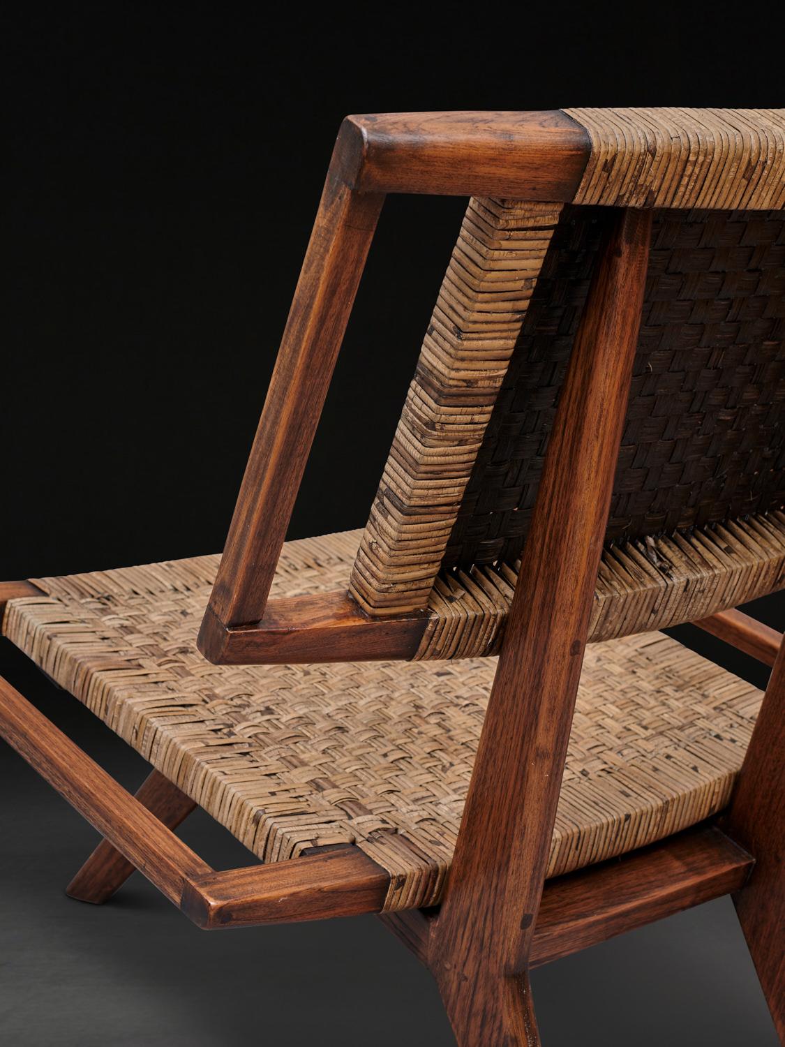Mid-20th Century Mid Century Rattan Lounge chairs attr. to Paul László for Glenn of California