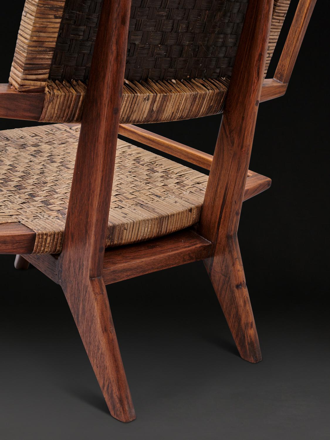 Mid Century Rattan Lounge chairs attr. to Paul László for Glenn of California 1