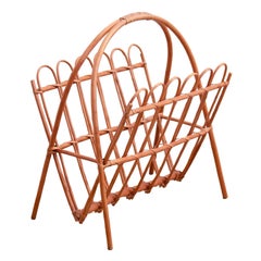 Portariviste in rattan di metà secolo di Jan Kalous per ÚLUV, 1960´s, Cecoslovacchia