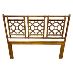 Mid-Century Rattan Queen Size Headboard