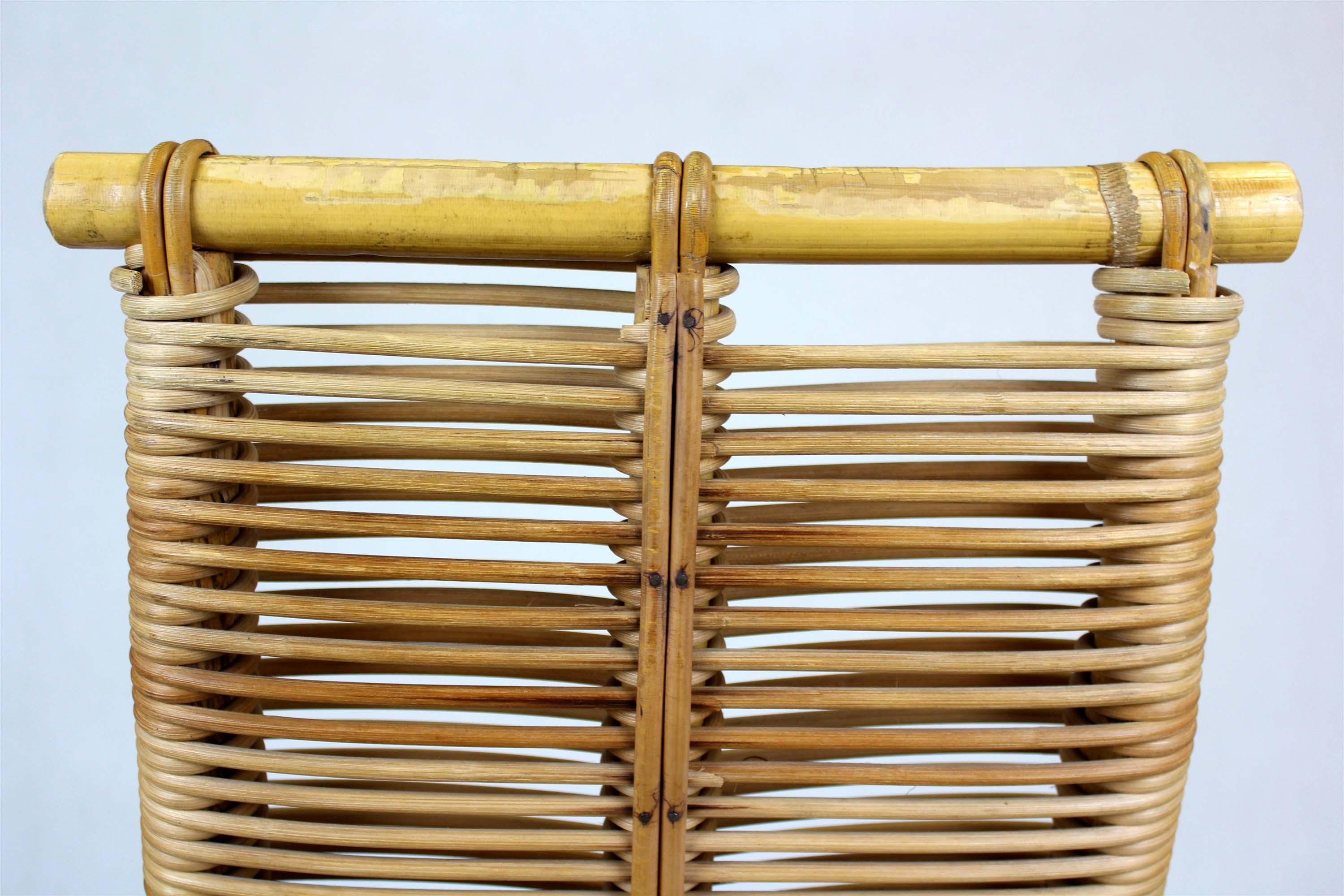 Mid-Century Rattan Rocking Chair, 1960s For Sale 7