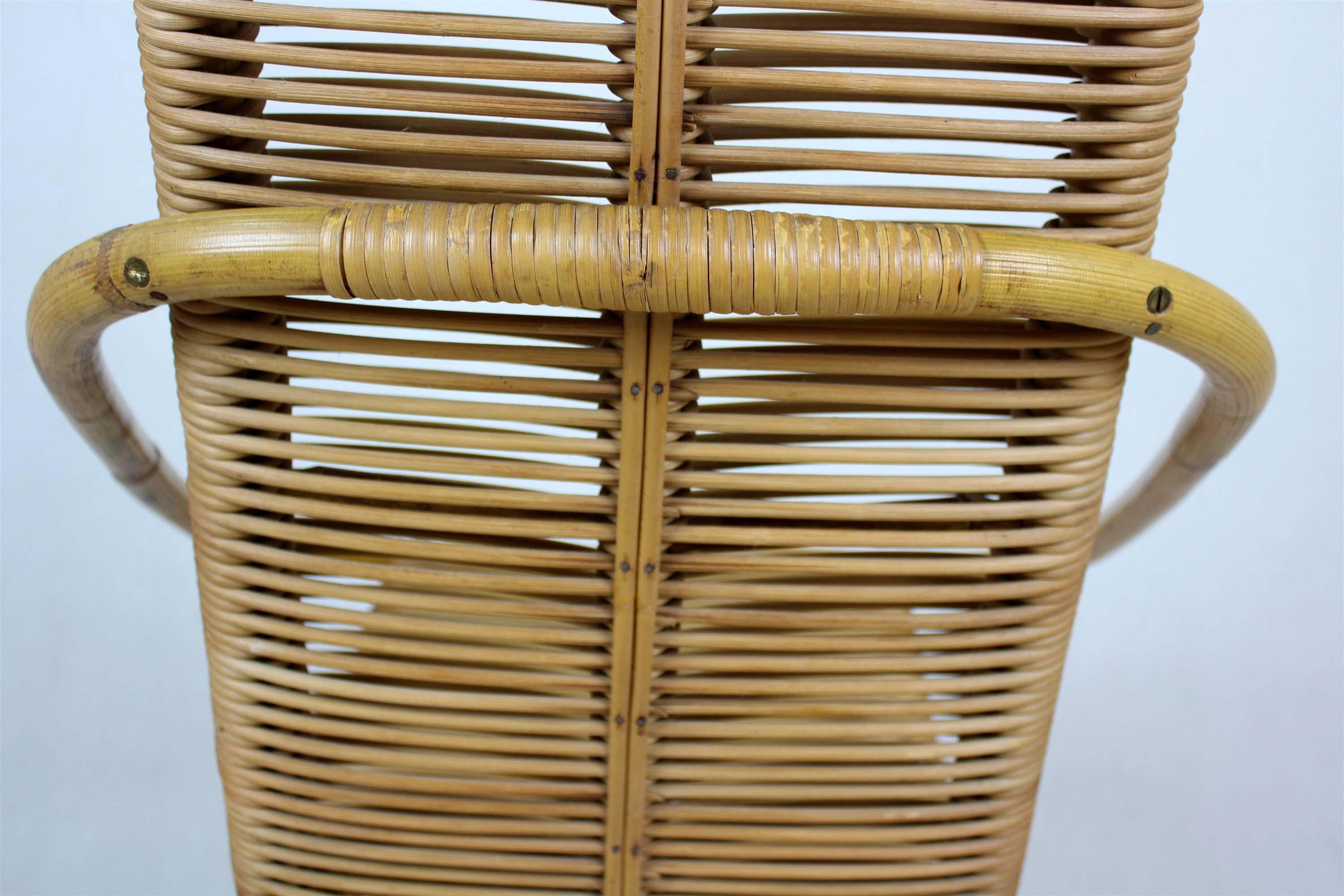 Mid-Century Rattan Rocking Chair, 1960s For Sale 11