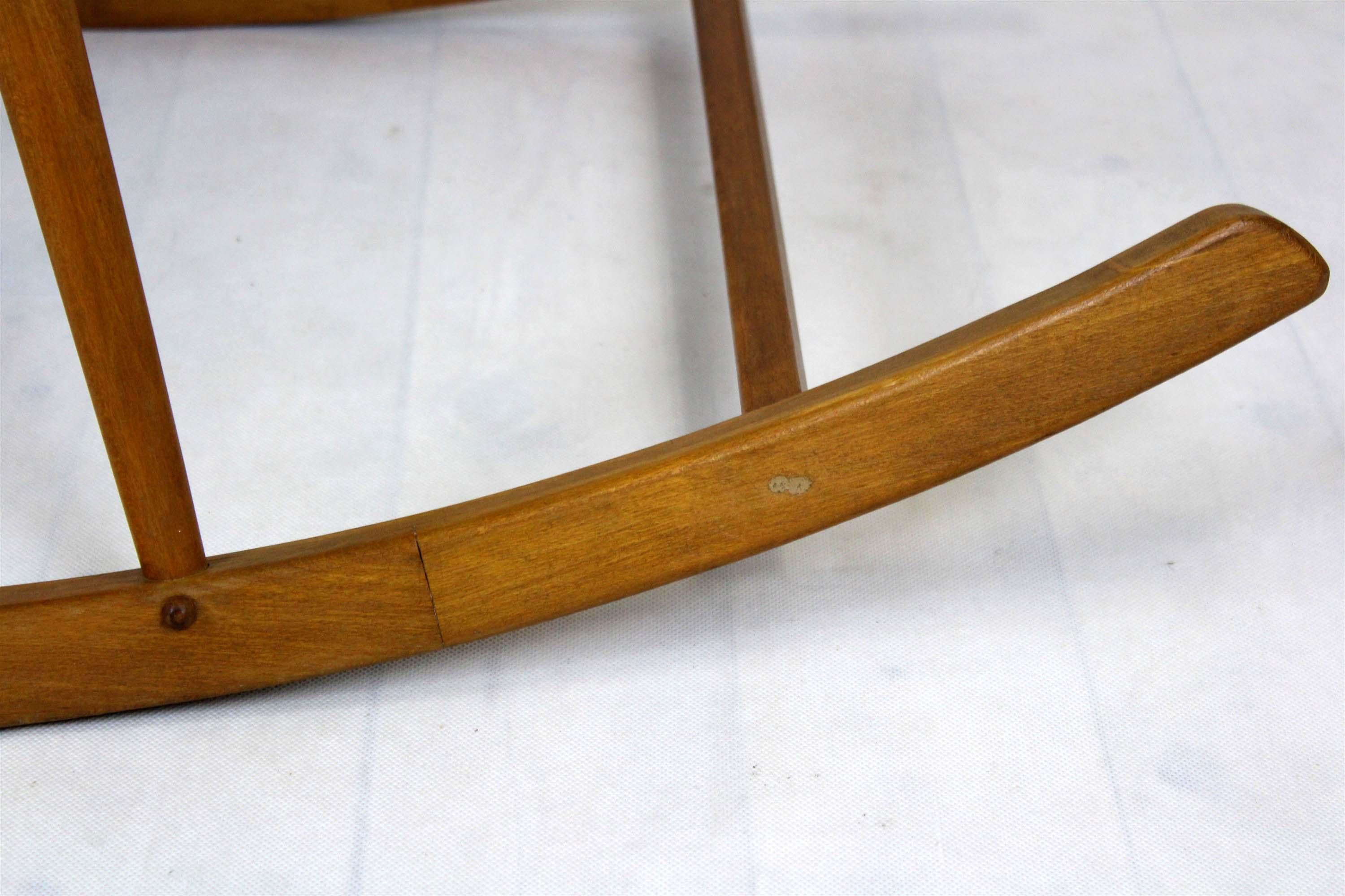 Mid-Century Rattan Rocking Chair, 1960s For Sale 1