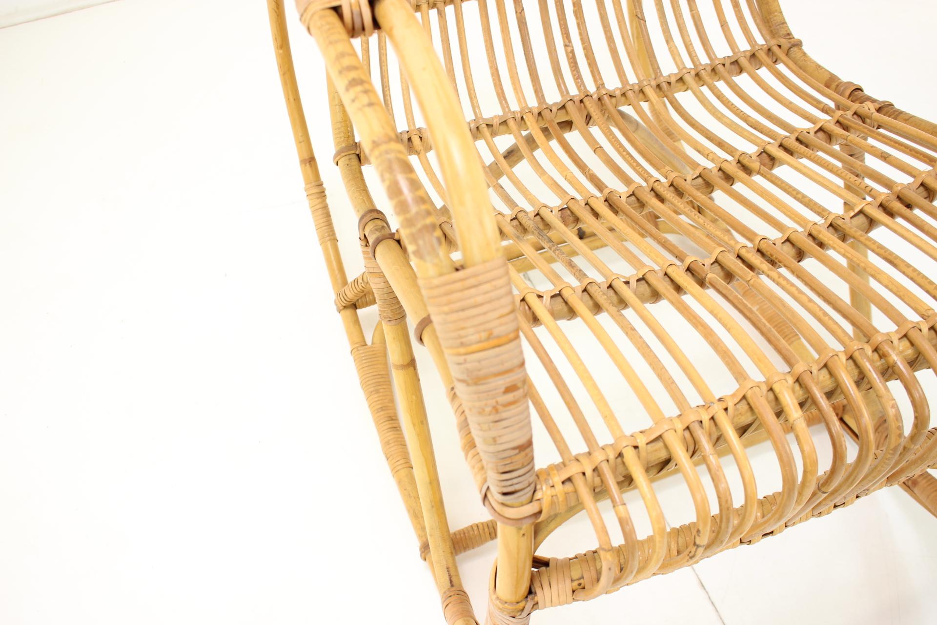 Mid-Century Rattan Rocking Chairs, 1960's For Sale 3