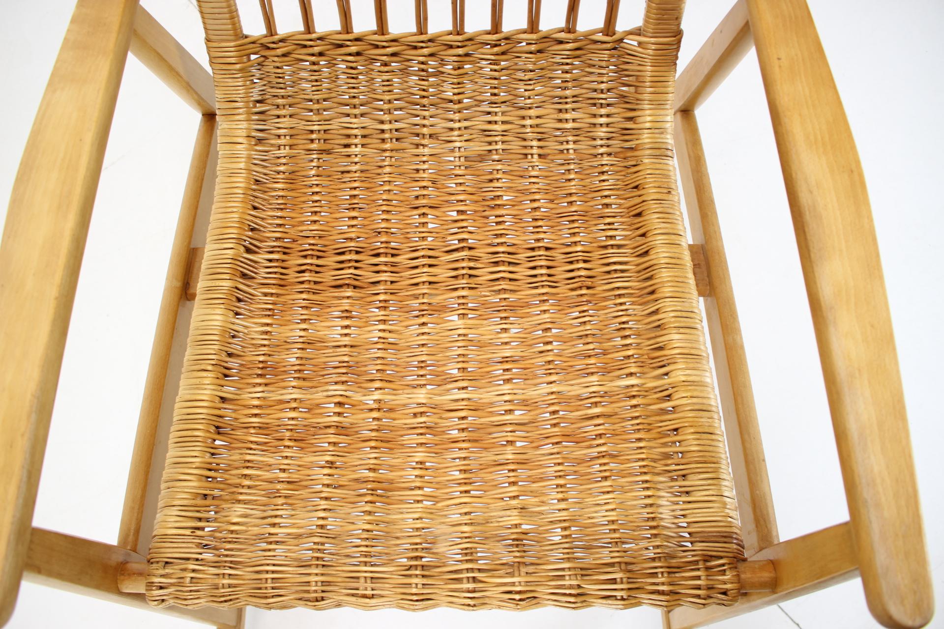 Mid-Century Rattan Rocking Chairs, 1960's For Sale 3
