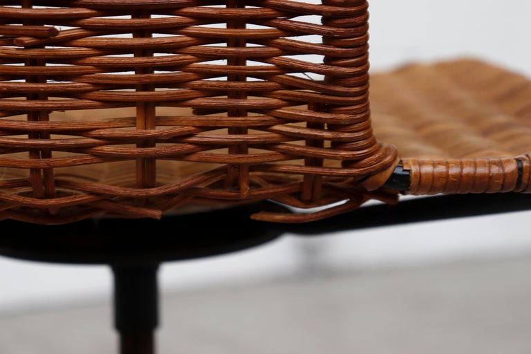 Midcentury Rattan Rolling Office Chair at 1stDibs | rattan desk chair, wicker desk chair, rattan 