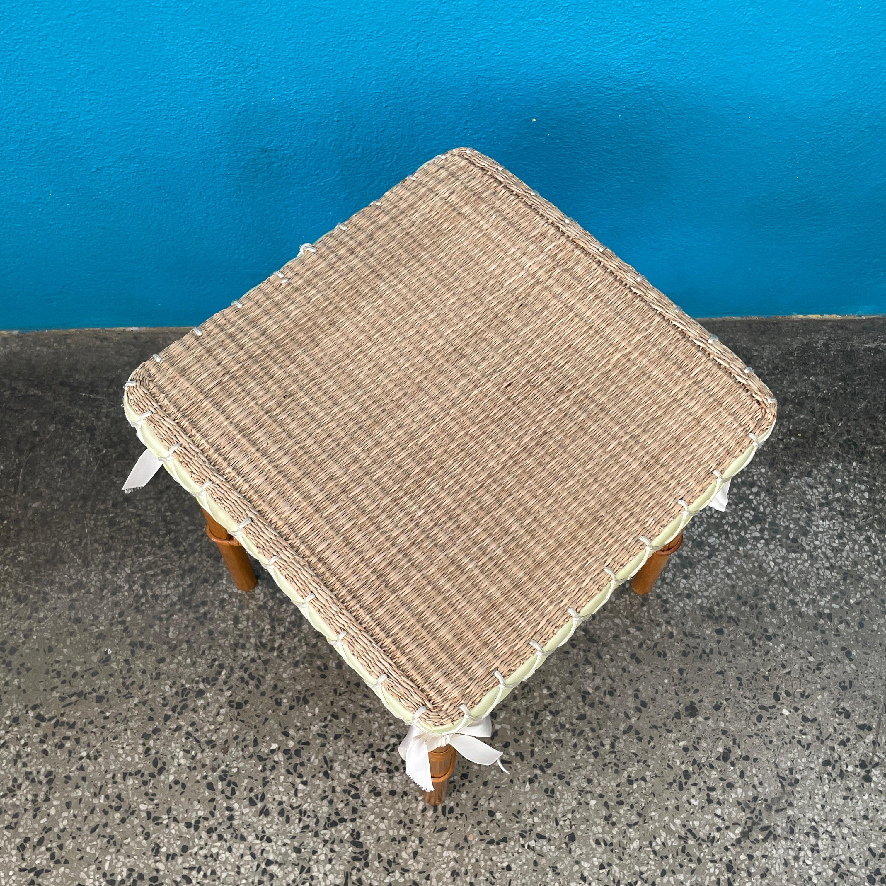 Mid Century Rattan Stool / Side Table / Flower Table 4