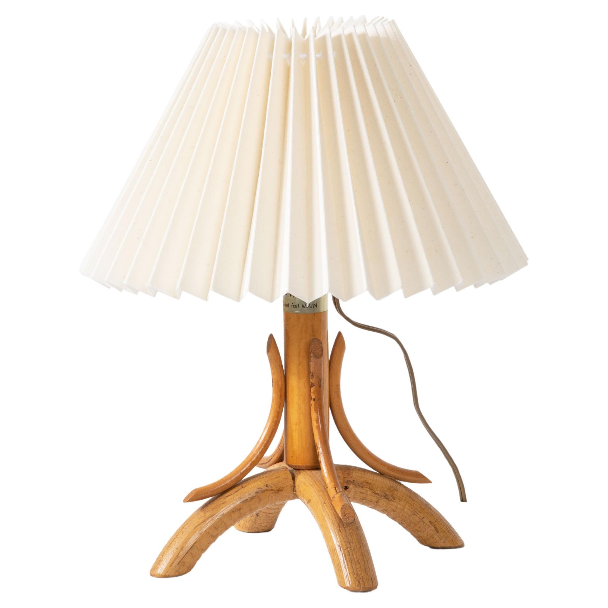 Midcentury Rattan Table Lamp, France, 1960