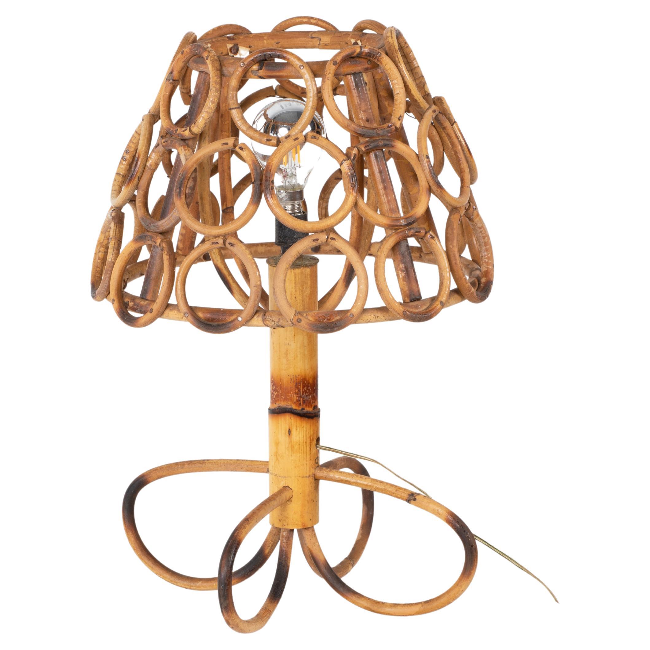 French mid-century Rattan lamp, Louis Sognot, France, 1960s.
Originality, soft and warm light, to be placed in any room of the house.
Good vintage condition.

